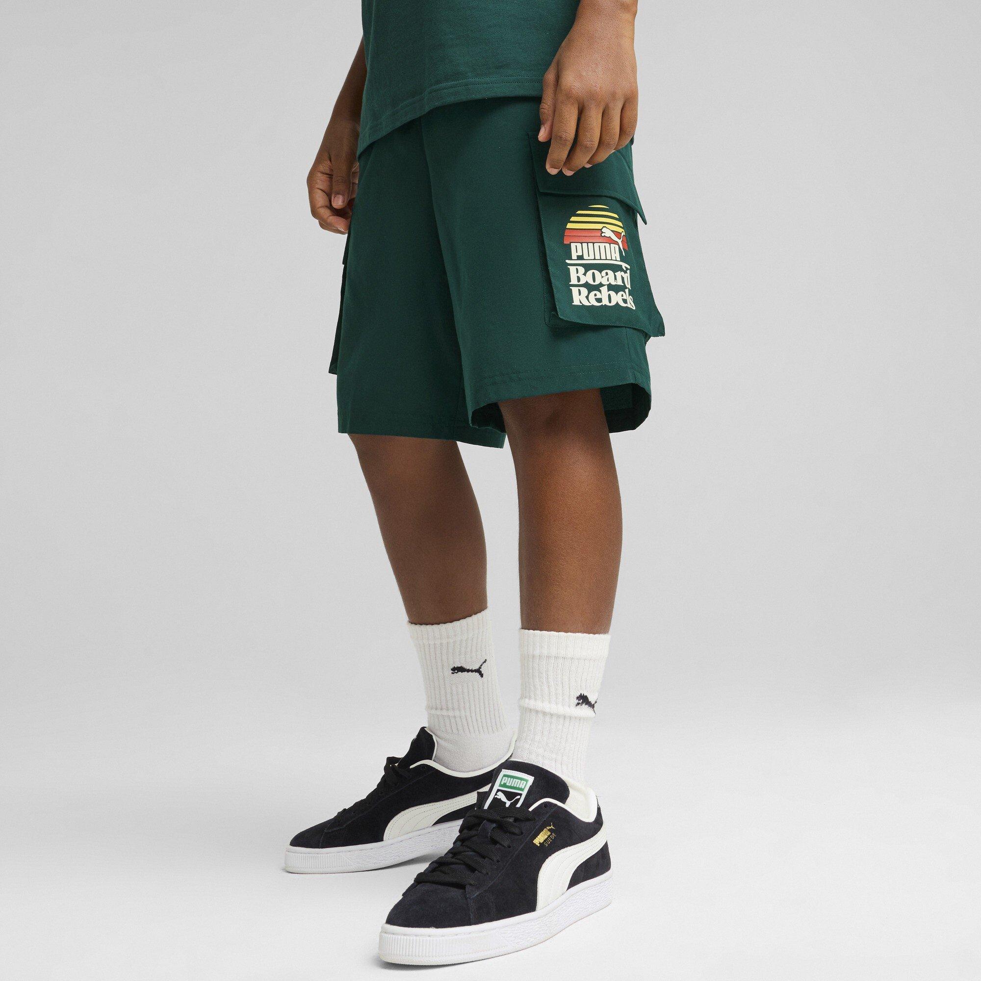 Dunkles Myrtengrün - Puma - Unisex Kids' Mid90S Cargo Chino Shorts - 3