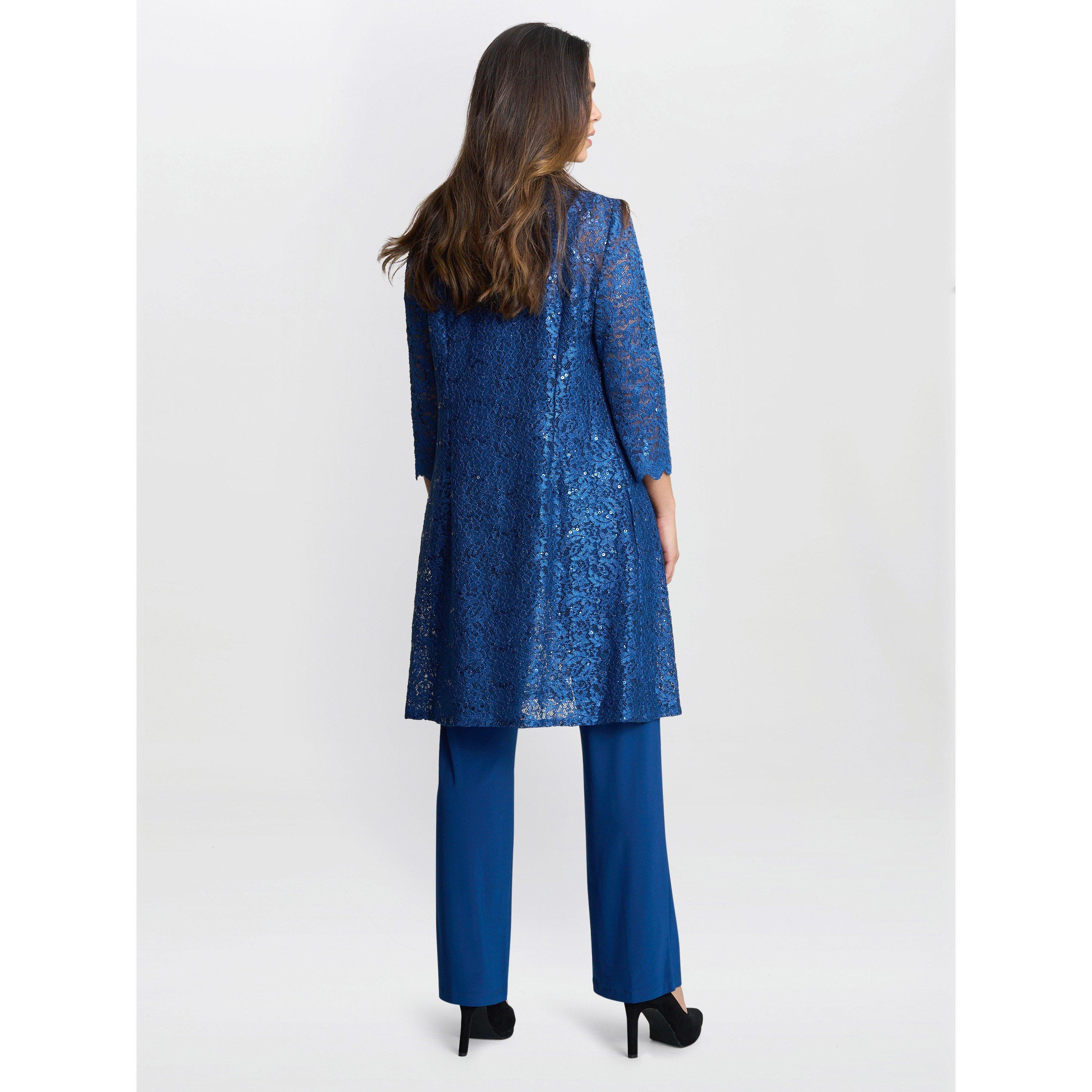 Peacock - Gina Bacconi - Brea Three Piece Metallic Trouser Suit - 2