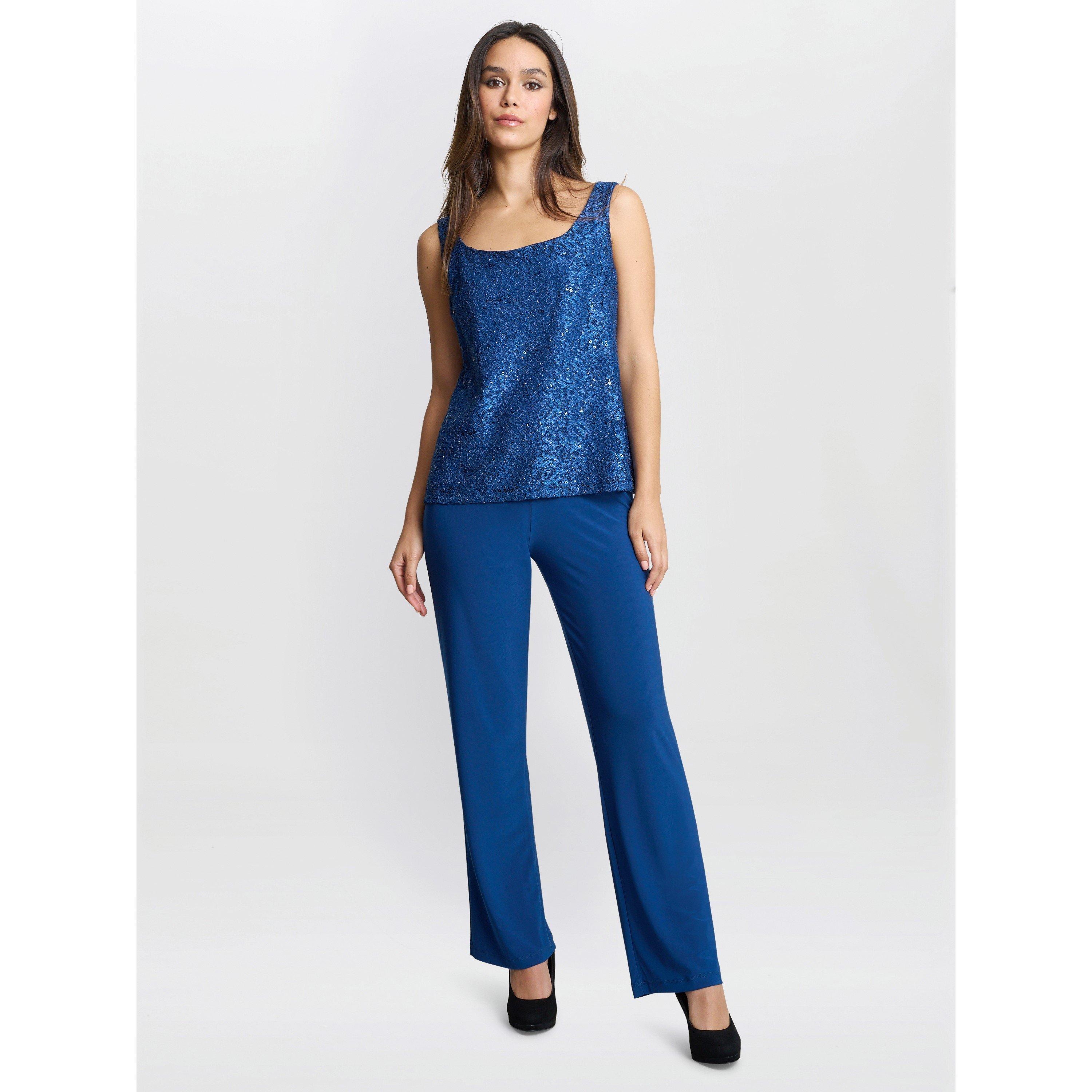 Peacock - Gina Bacconi - Brea Three Piece Metallic Trouser Suit - 6