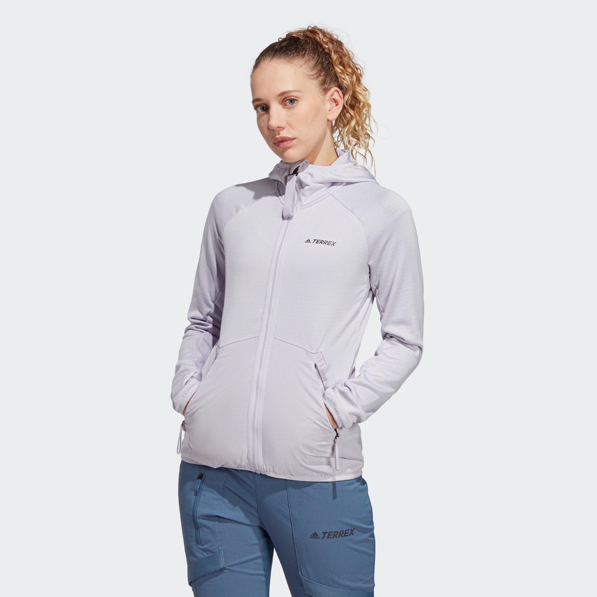 Silver Dawn - adidas - Tech Flooce Light Hooded Hiking Jacket Wome - 2
