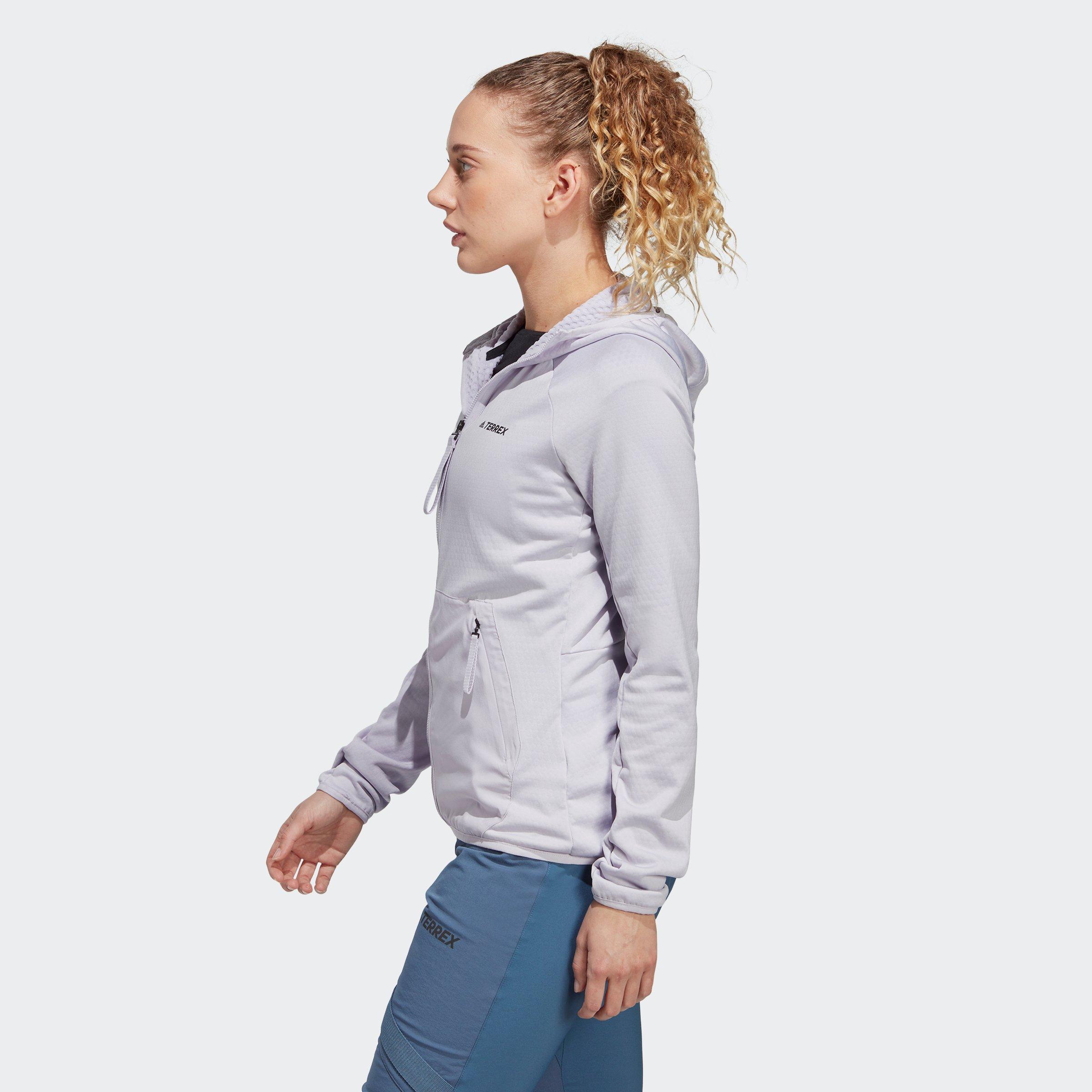 Silver Dawn - adidas - Tech Flooce Light Hooded Hiking Jacket Wome - 3