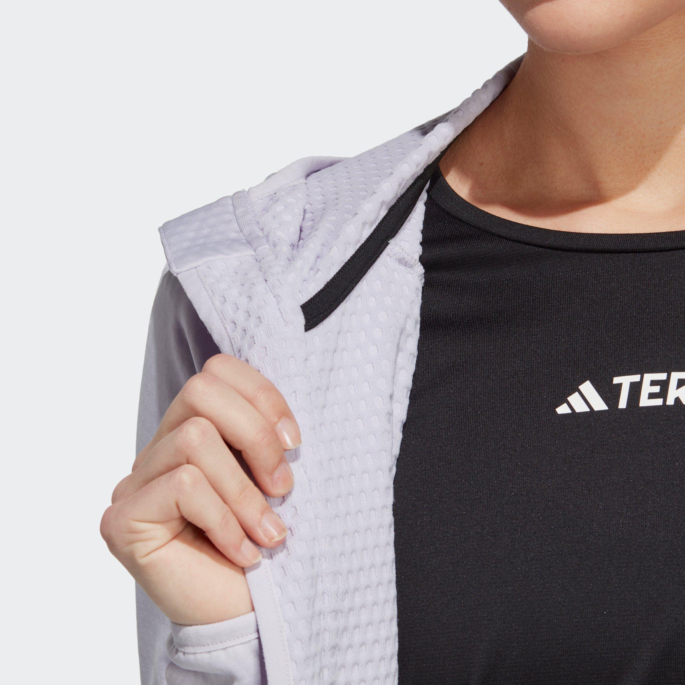 Silver Dawn - adidas - Tech Flooce Light Hooded Hiking Jacket Wome - 5