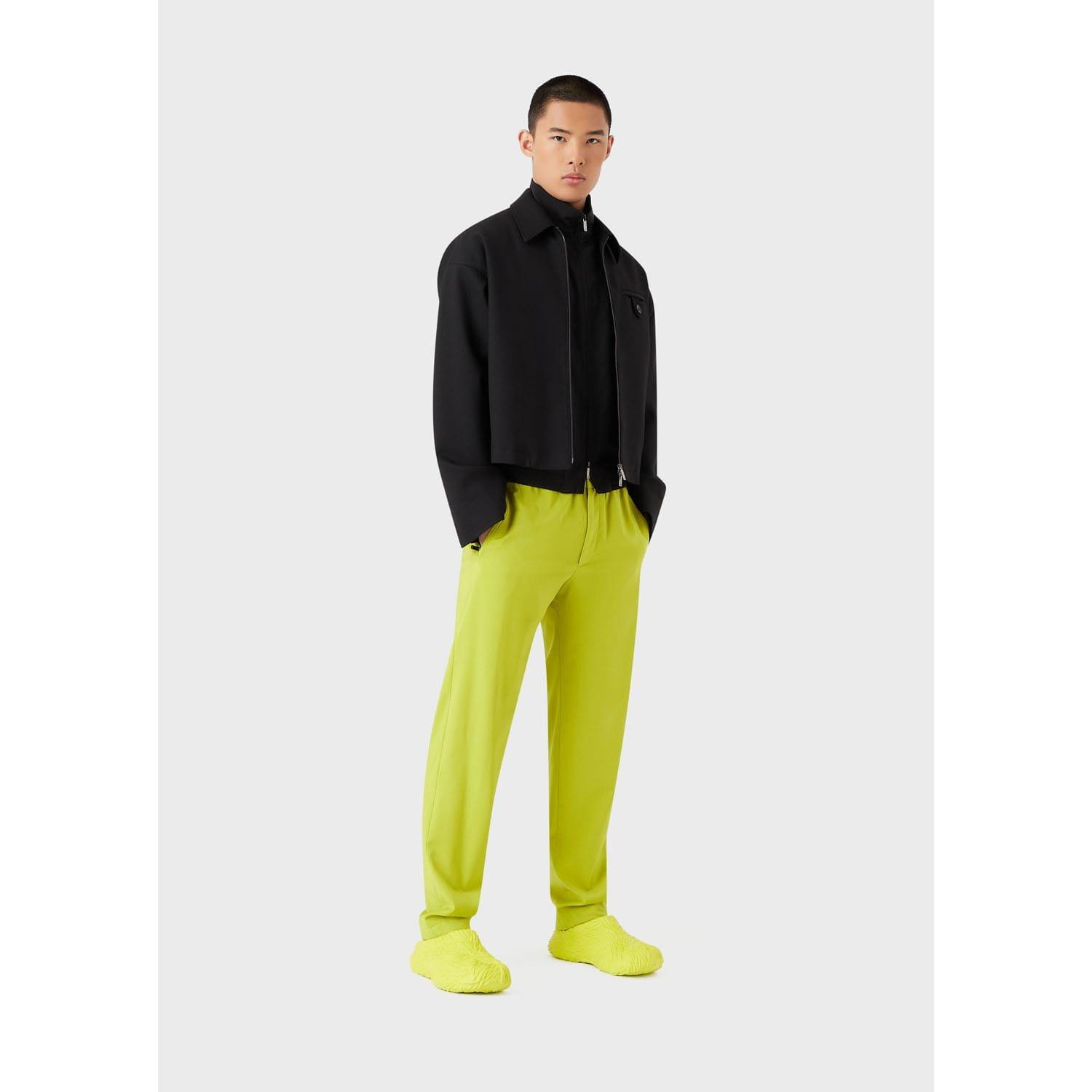 Emporio Armani | Men's Wool Straight Leg Trousers | Cruise Fashion
