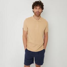 Threadbare Ottoman Rib Textured Cotton Polo Shirt