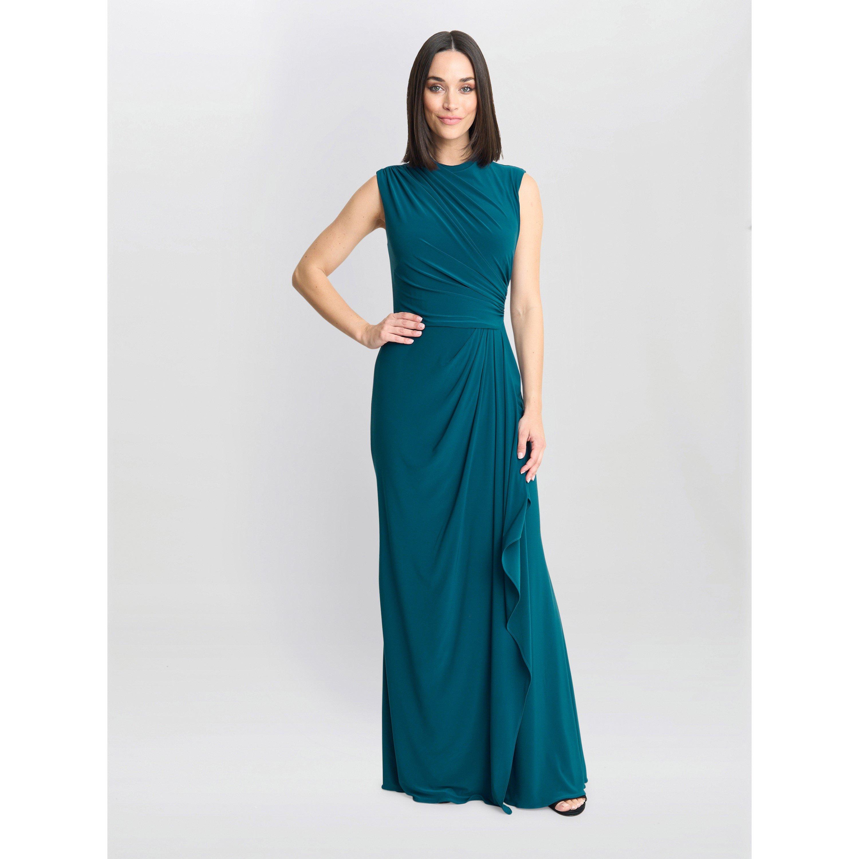 Green - Gina Bacconi - Rosemarie Grecian Jersey Maxi Dress - 6