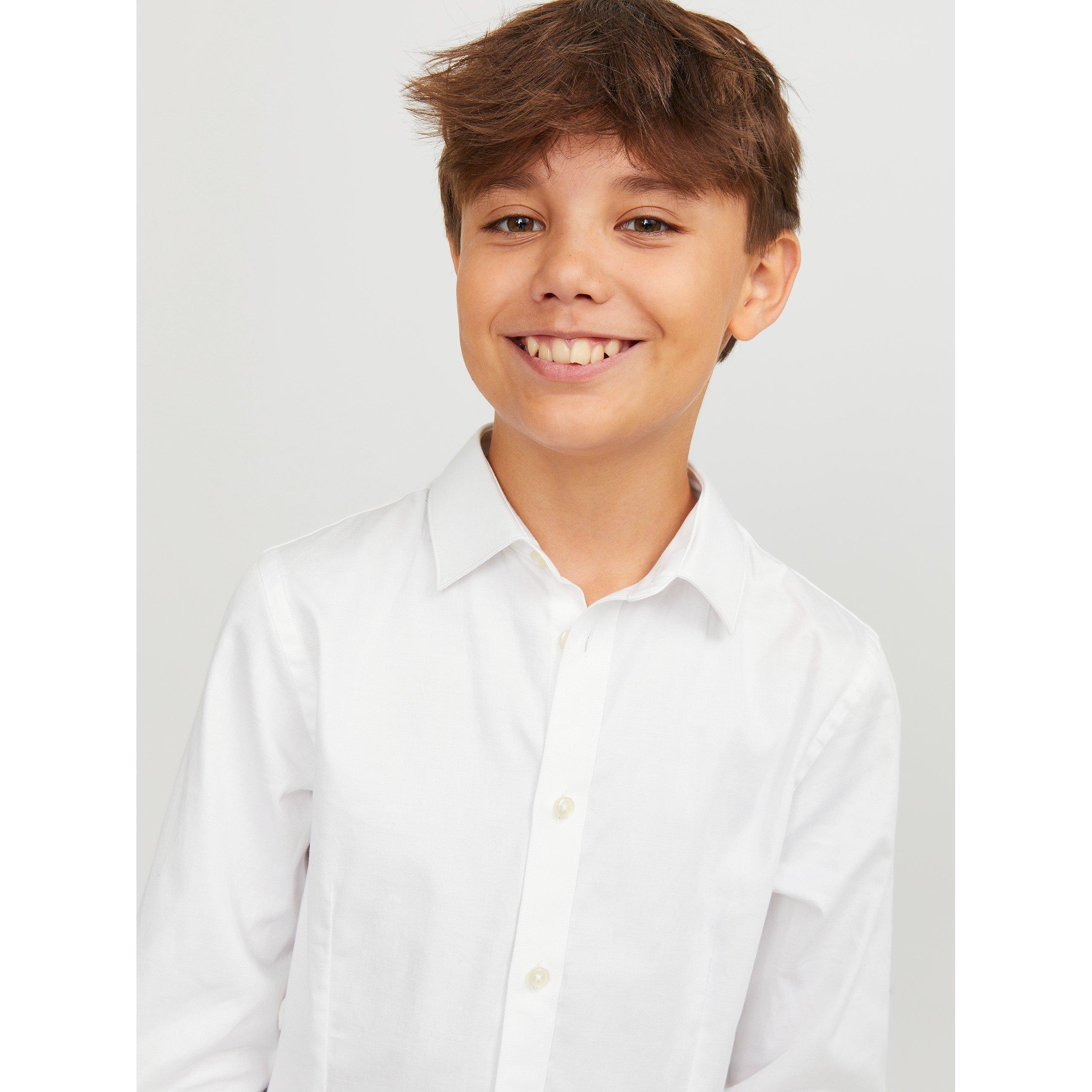 Wit - Jack and Jones - Kids' Long-Sleeve Plain Shirt - 3