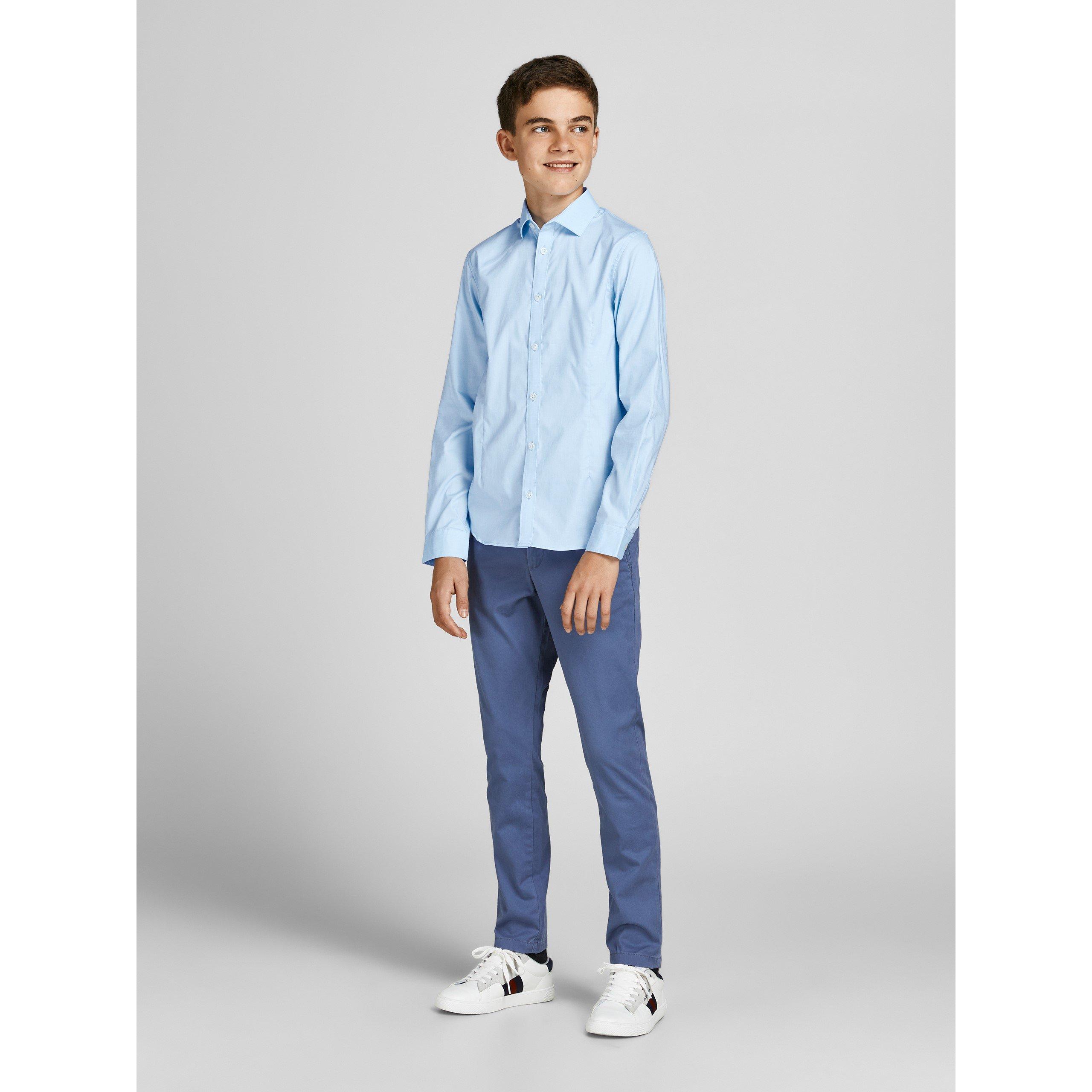 Bleu cachemire - Jack and Jones - Long-Sleeve Plain Shirt - 2