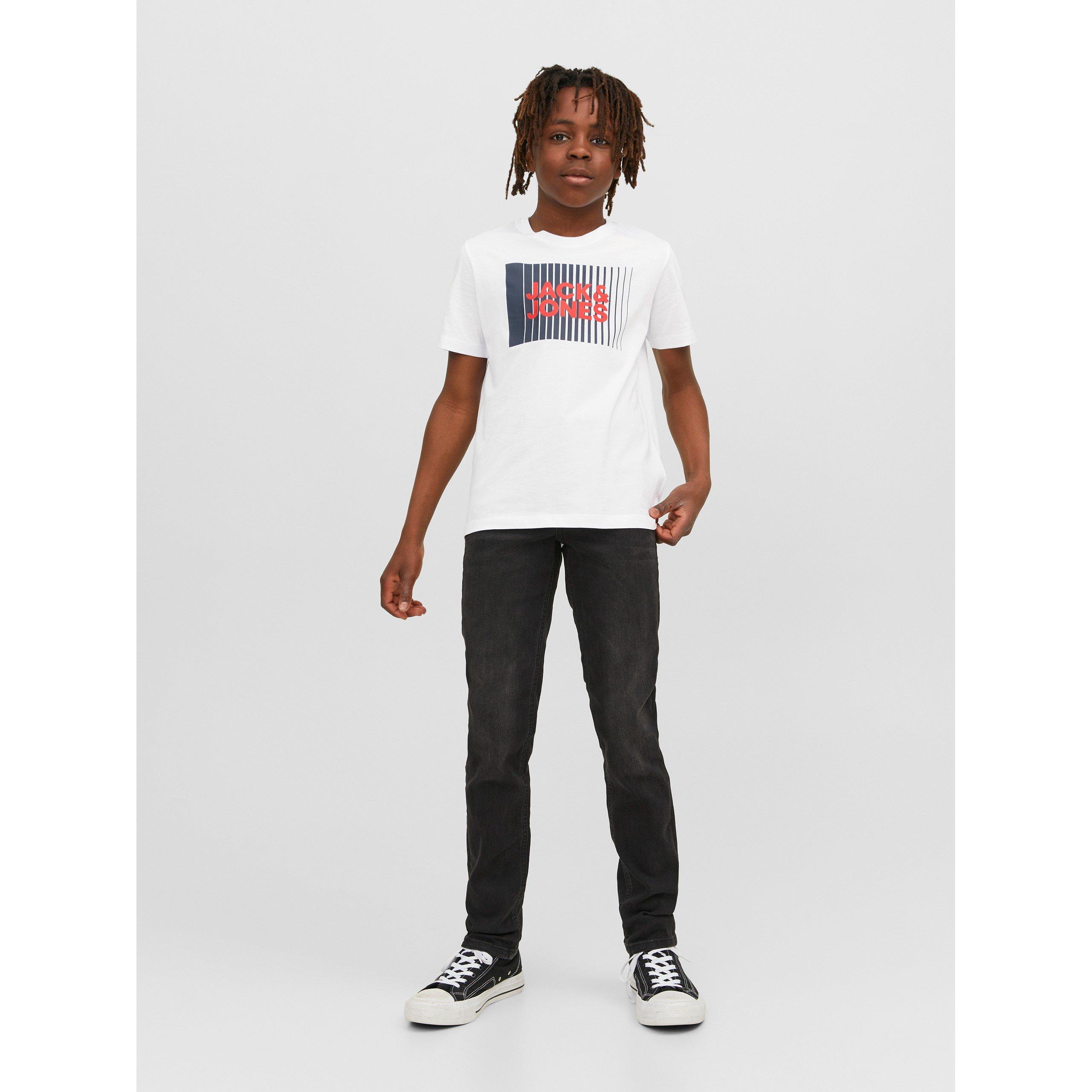 White - Jack and Jones - Junior and Junior Logo Regular Fit T-Shirt - 2