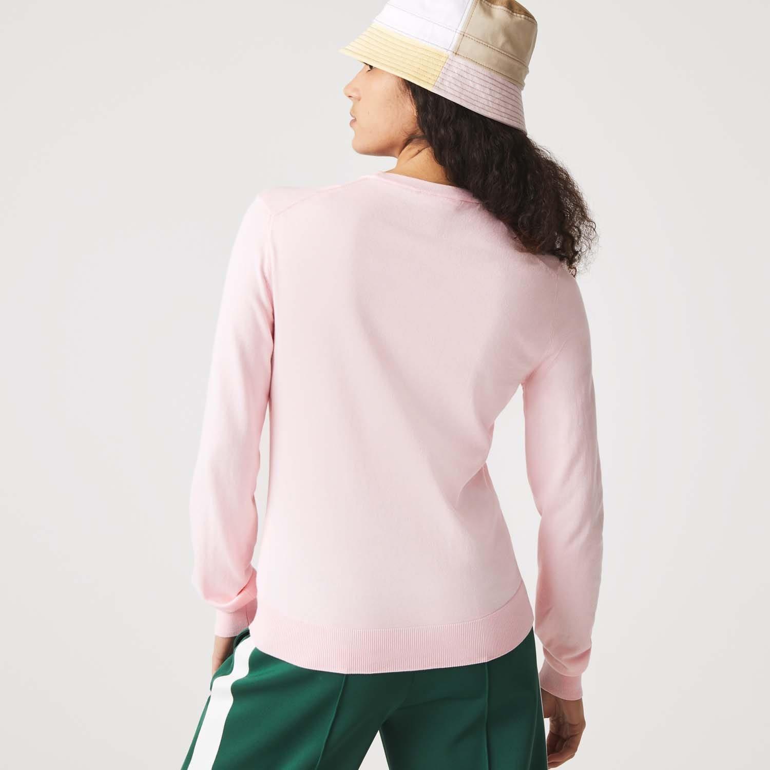 Pink - Lacoste - Organic Cotton Crewneck Sweater - 2