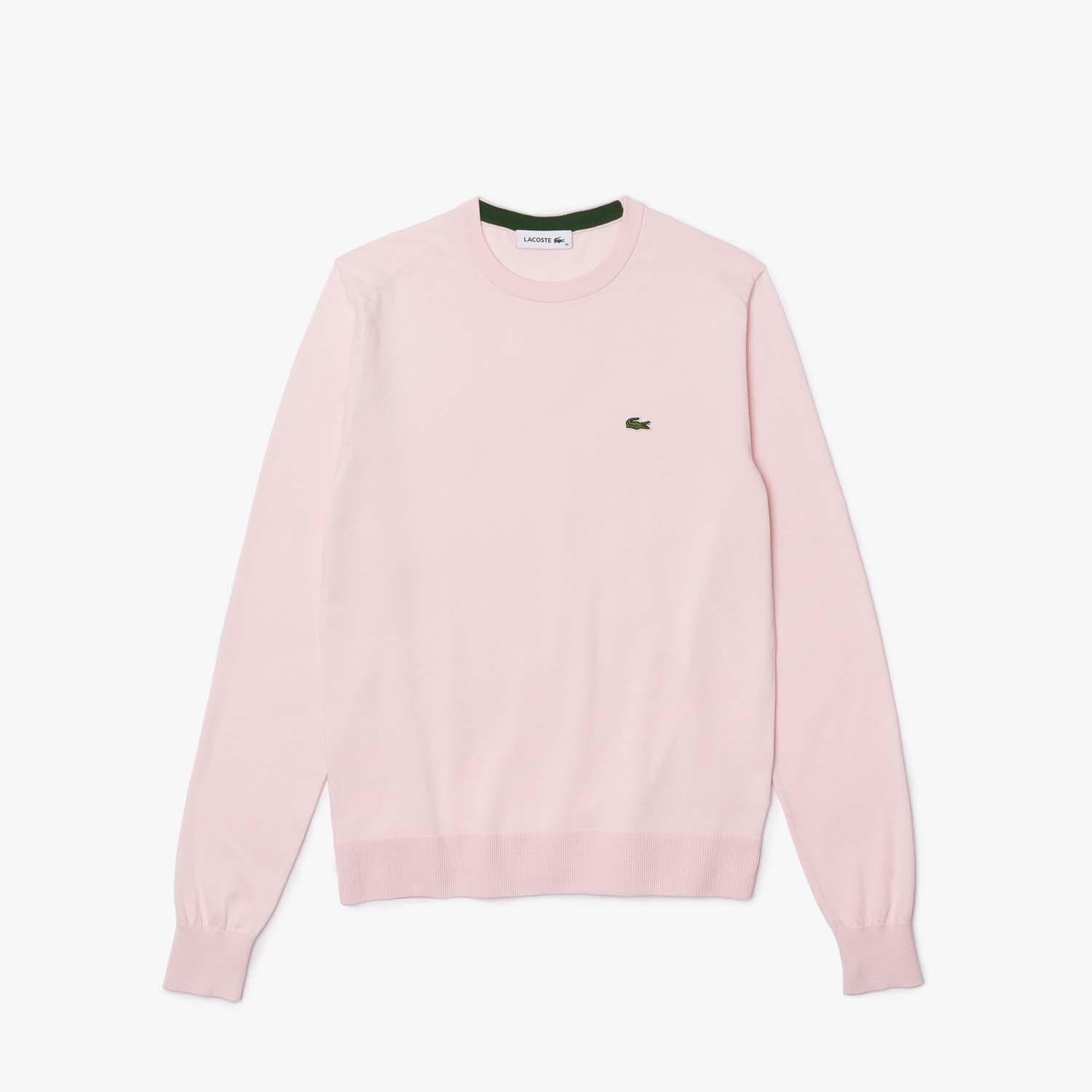 Pink - Lacoste - Organic Cotton Crewneck Sweater - 3