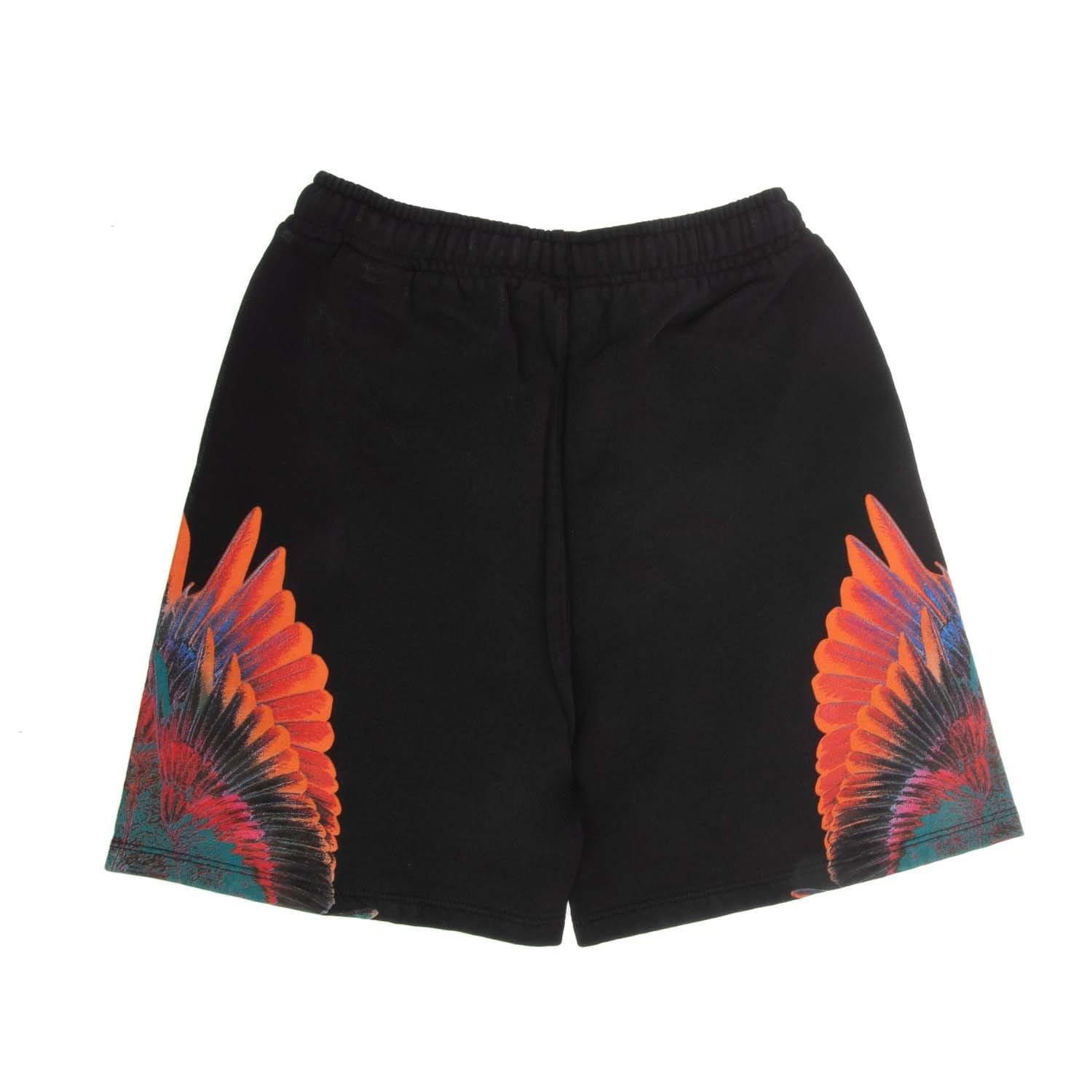 Black Red - Marcelo Burlon - Sunset Wings Relax Sweat Shorts - 2