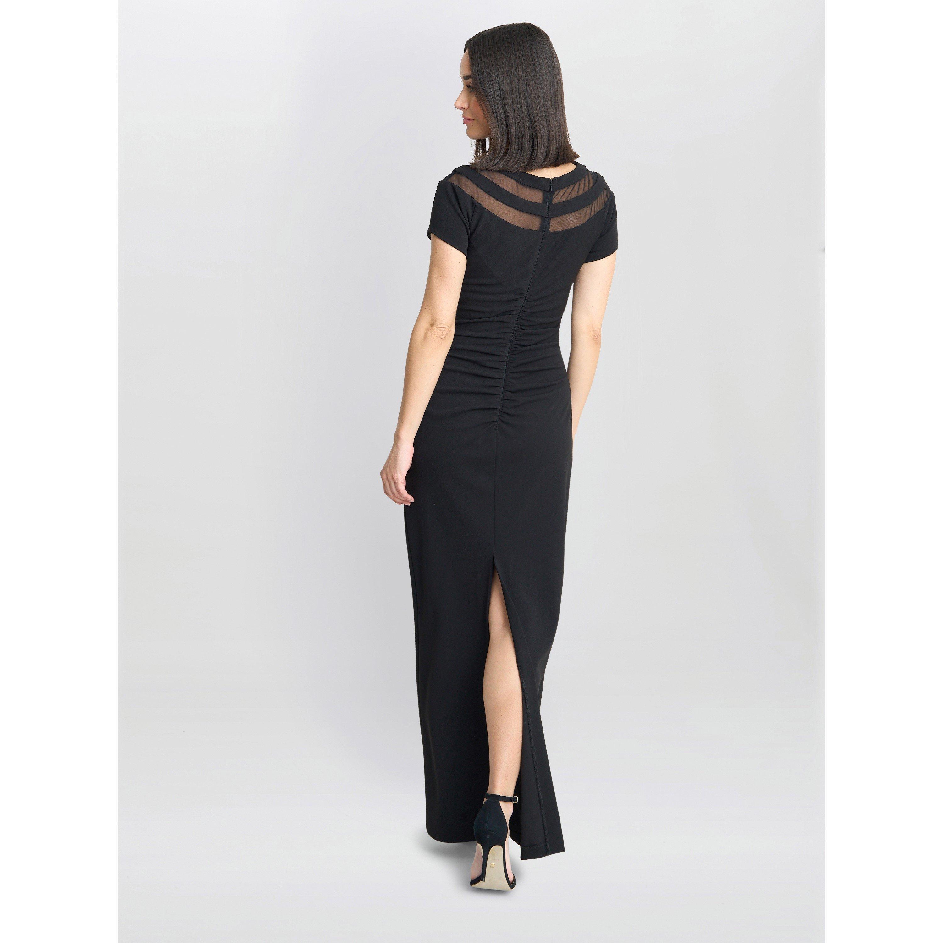 Black - Gina Bacconi - Michelle Illusion Maxi Dress - 2