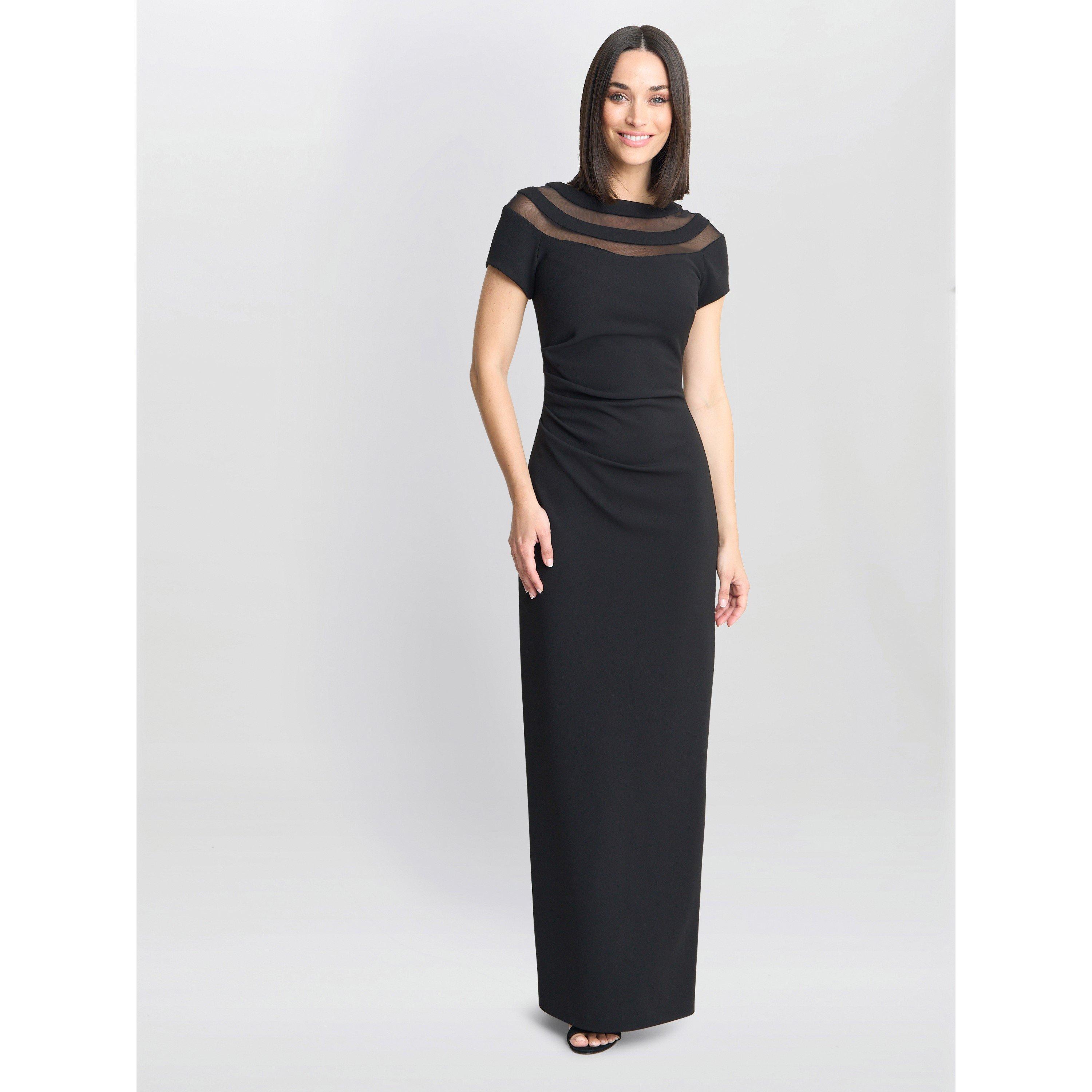 Black - Gina Bacconi - Michelle Illusion Maxi Dress - 3