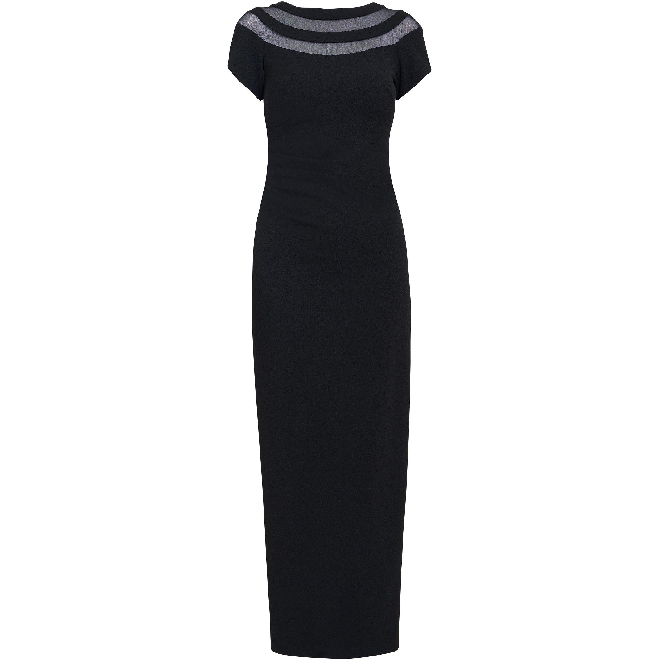 Black - Gina Bacconi - Michelle Illusion Maxi Dress - 4