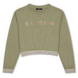 Balmain Cropped Sweatshirt Junior