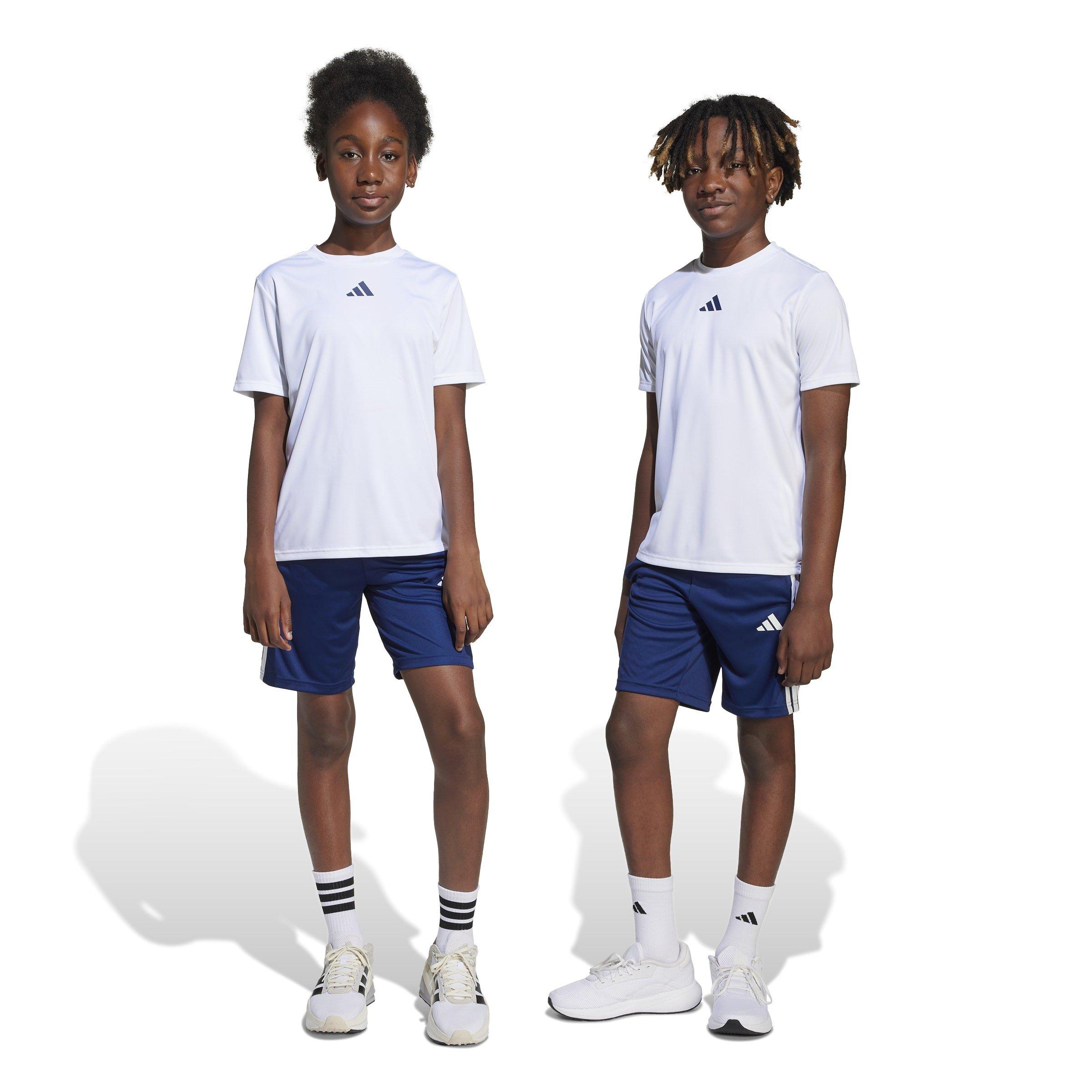 White/Dk Blue - adidas - Train Essentials 3-Stripes T-Shirt Set Juniors - 2
