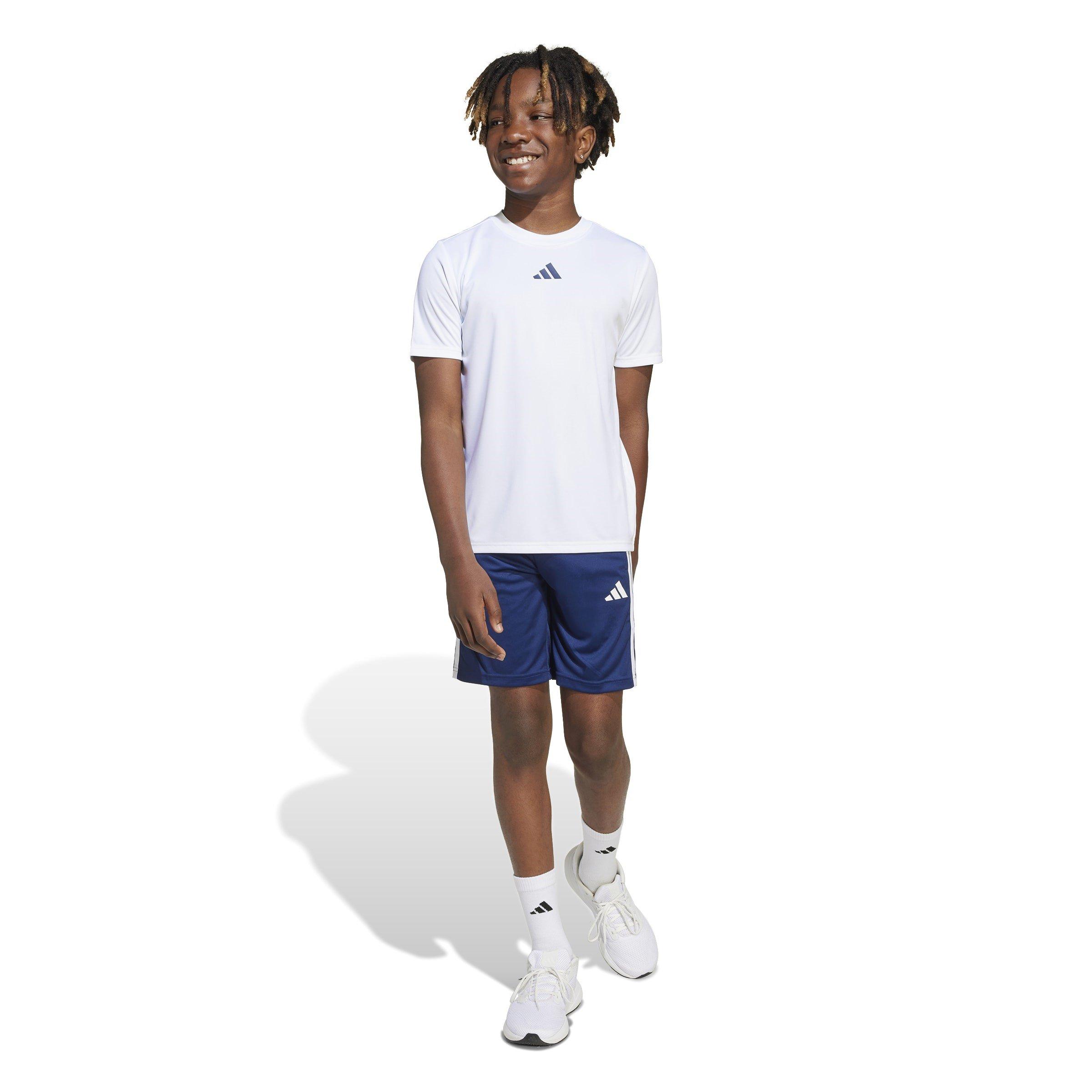 White/Dk Blue - adidas - Train Essentials 3-Stripes T-Shirt Set Juniors - 4