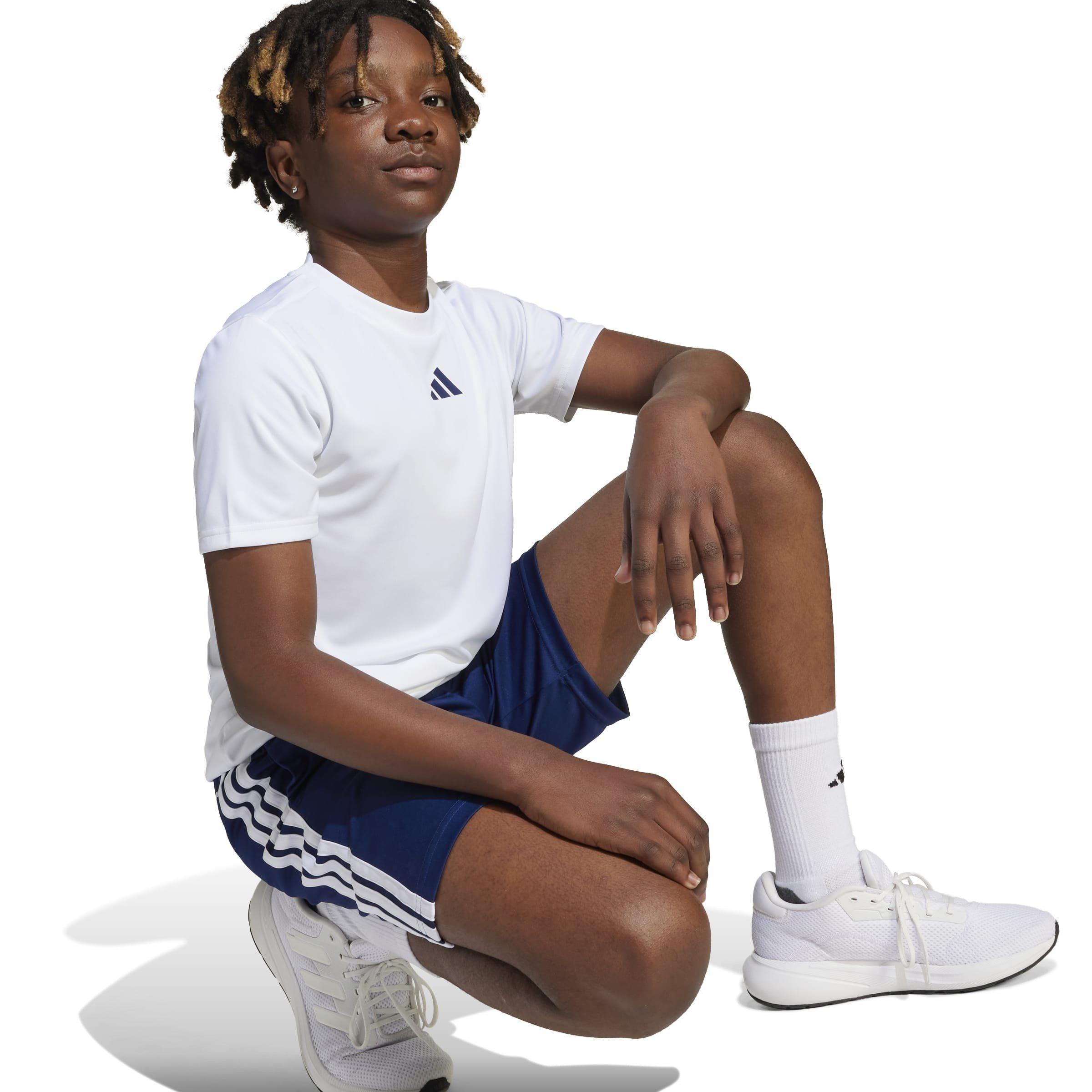 White/Dk Blue - adidas - Train Essentials 3-Stripes T-Shirt Set Juniors - 9