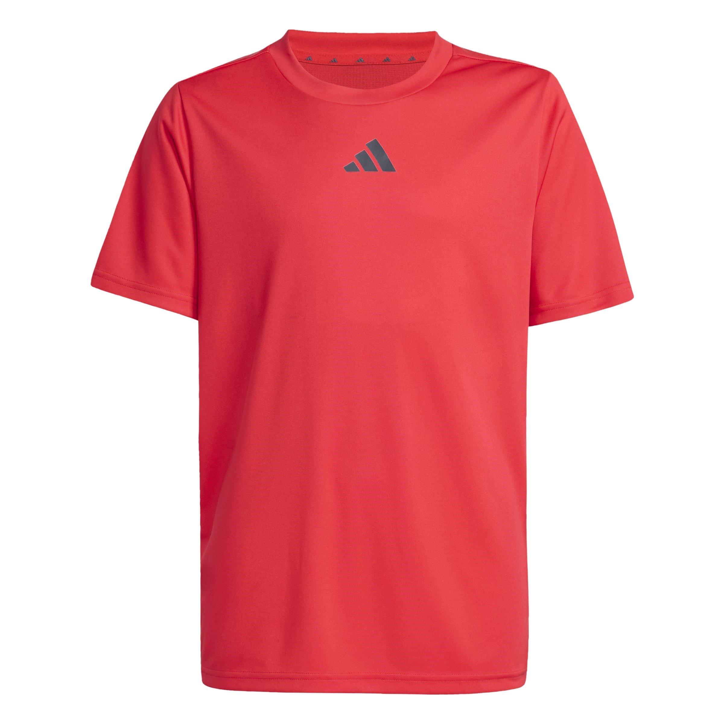 Pure Ruby/Blk - adidas - Conjunto de camiseta 3-Stripes Essentials para jóvenes - 5