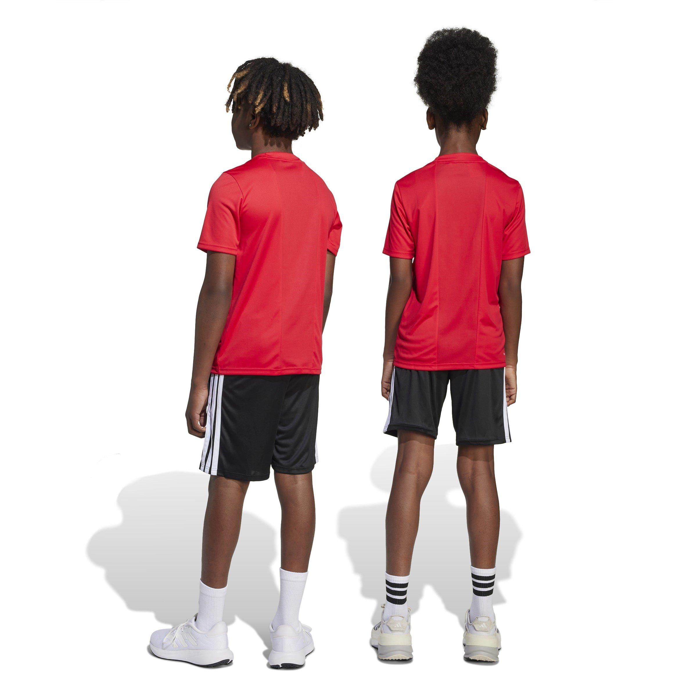 Pure Ruby/Blk - adidas - Conjunto de camiseta 3-Stripes Essentials para jóvenes - 8