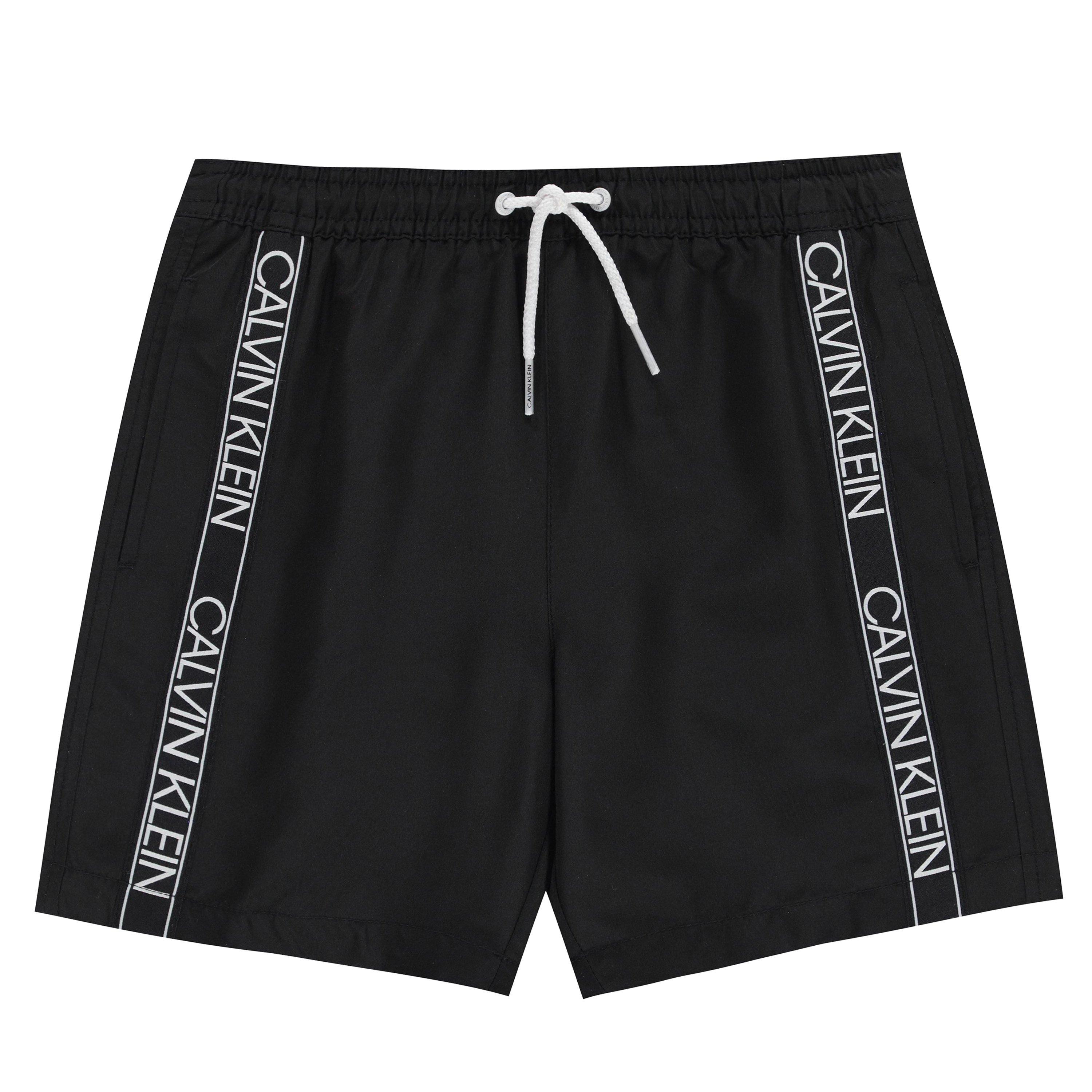 Schwarz - Calvin Klein Jeans - Medium Tape Swim Shorts - 1