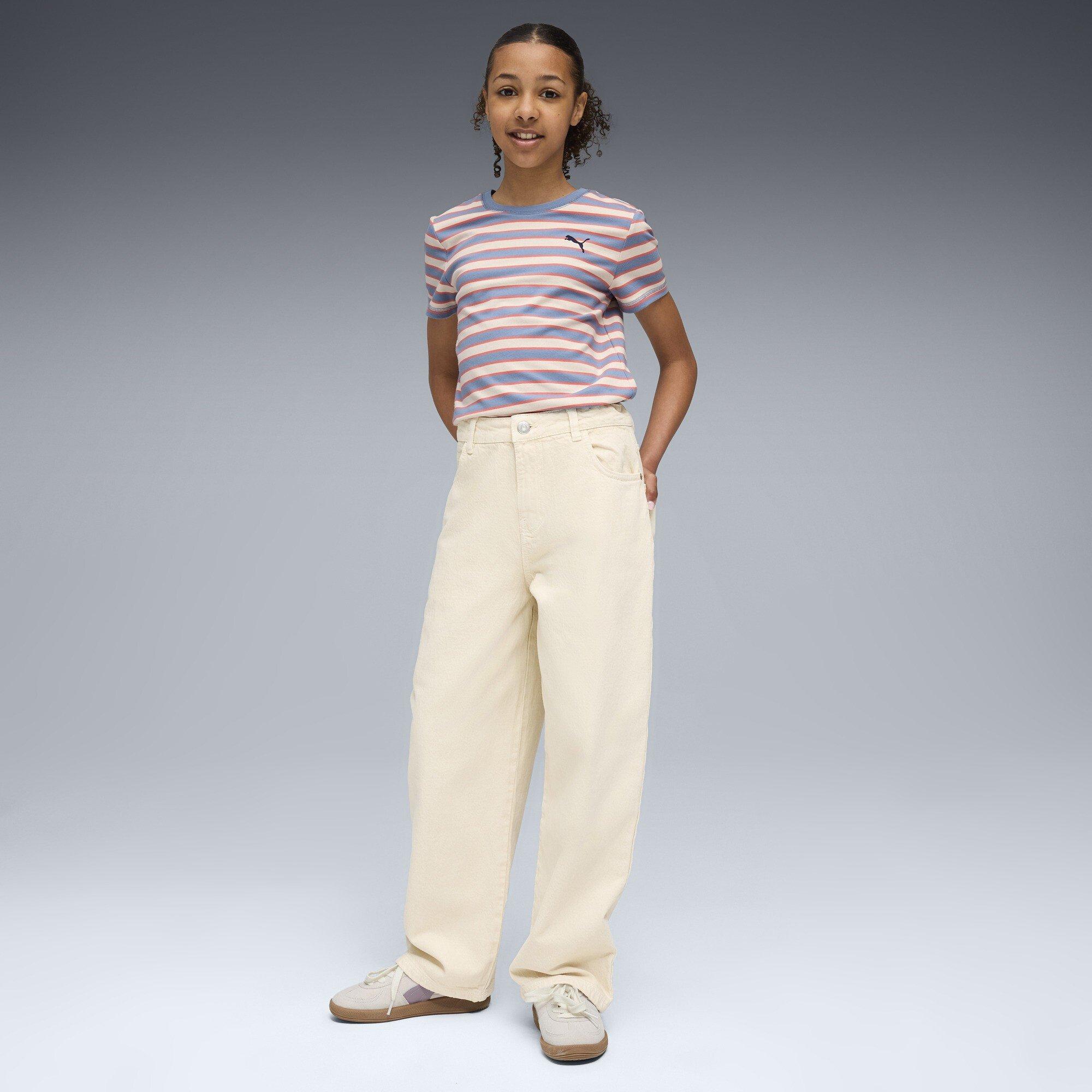 Bleu frais - Puma - Unisex Kids' Wardrobe Esso Together Striped Slim Fit T-Shirt - 5