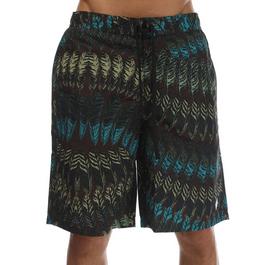 Marcelo Burlon Allover Print Feathers Lace-Up Board Shorts