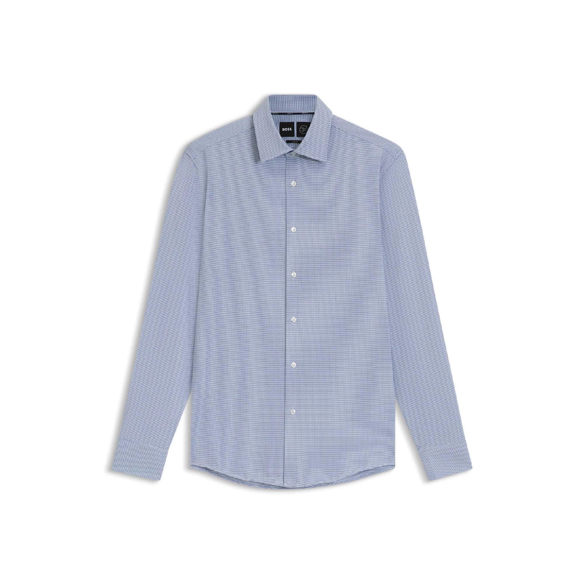 Boss Men's P-Hank-Kent-C1-222 Slim Fit Shirt - Blue - 15.7