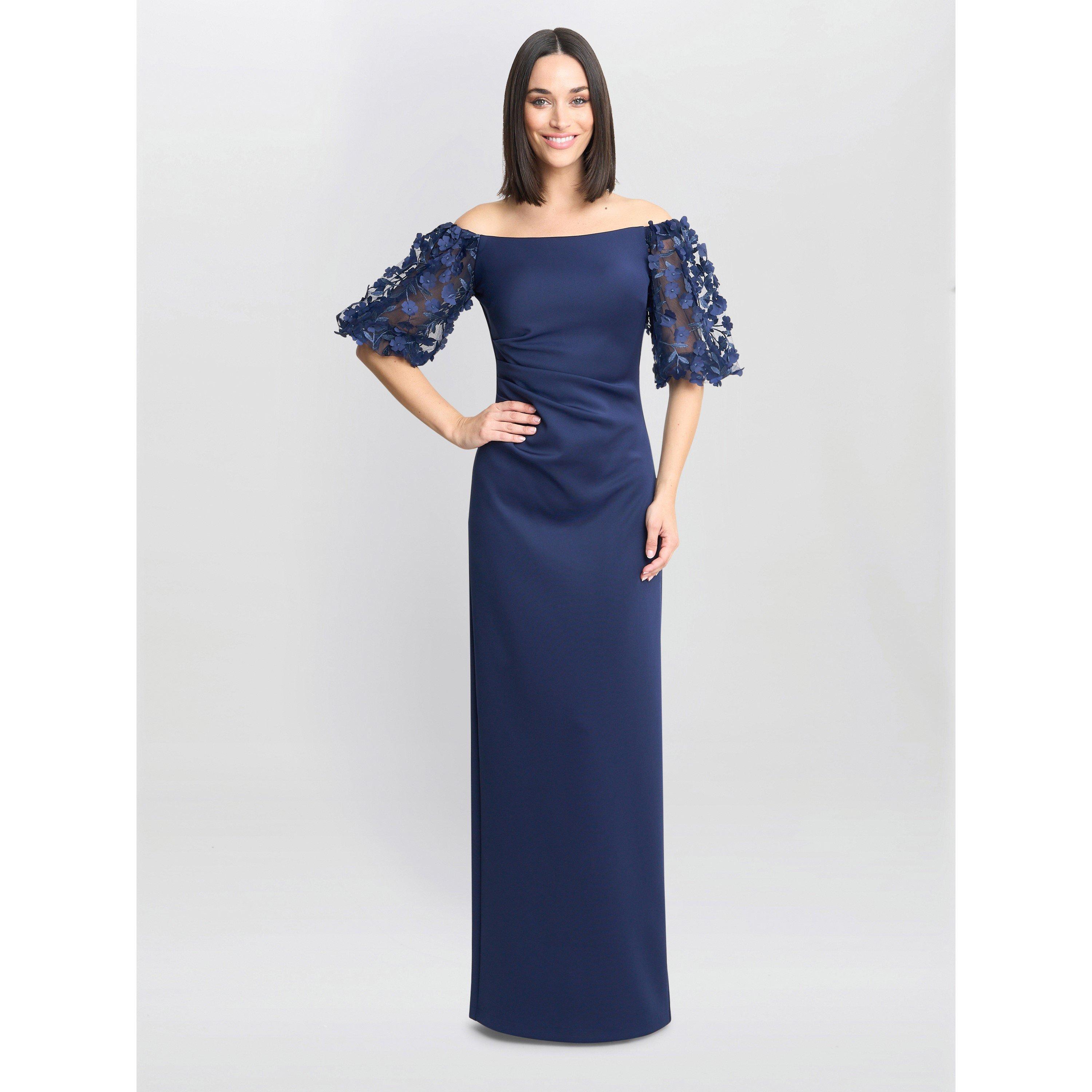 Gina Bacconi Women's Penelope Off The Shoulder Maxi Dress - Navy - 18