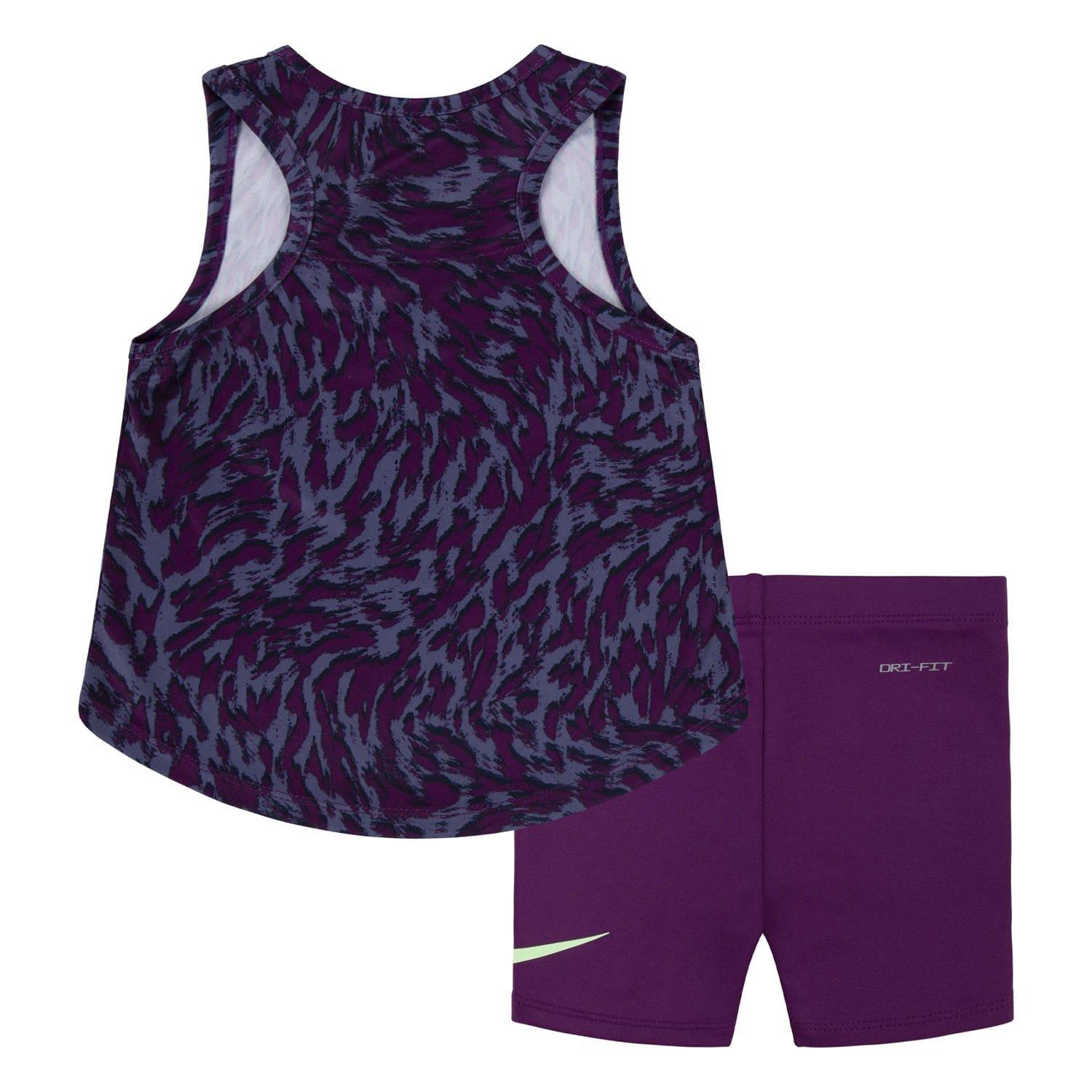 Purple - Nike - Veneer Tank Top & Shorts Set - 2