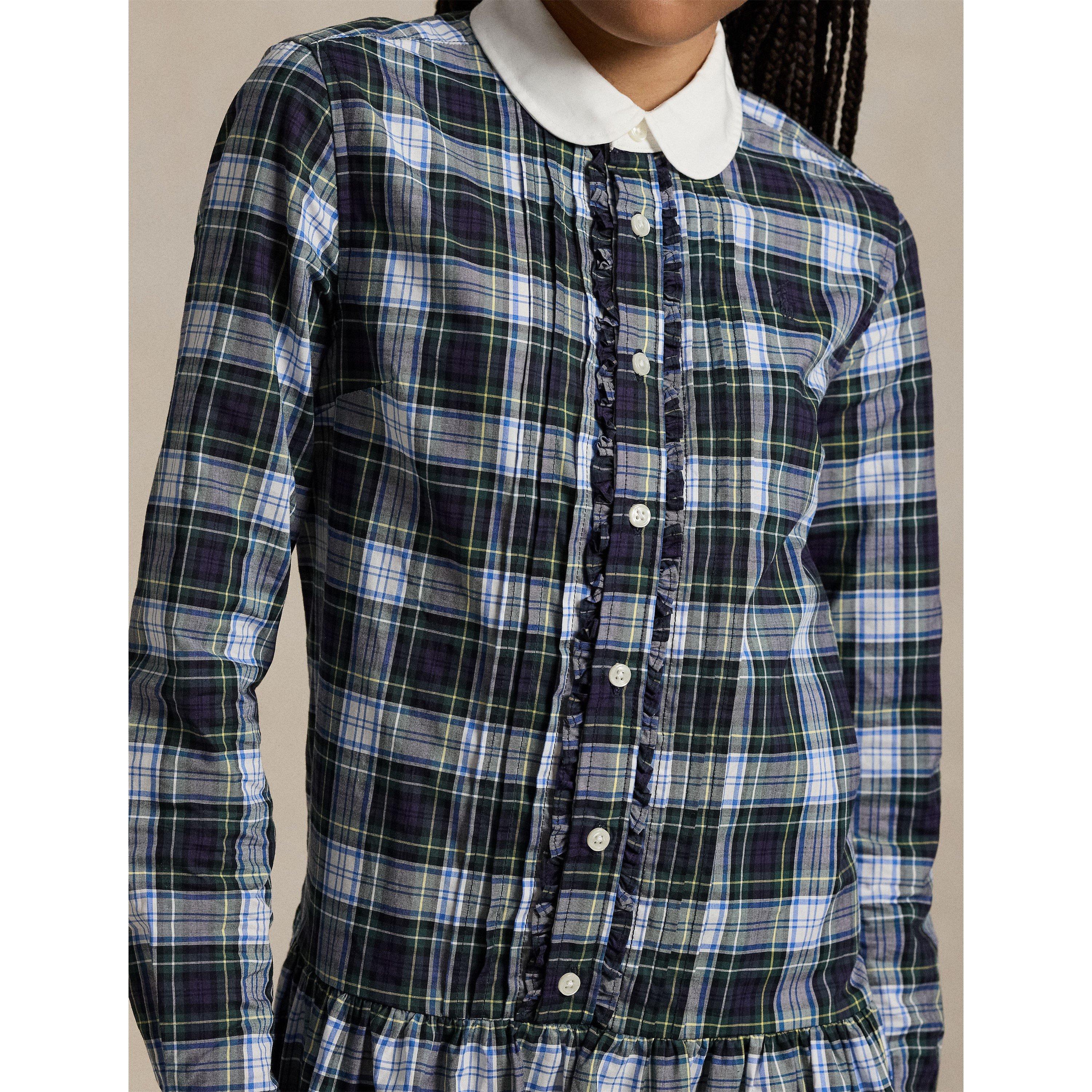 Navy Cream - Polo Ralph Lauren - Checked Dress Juniors - 4