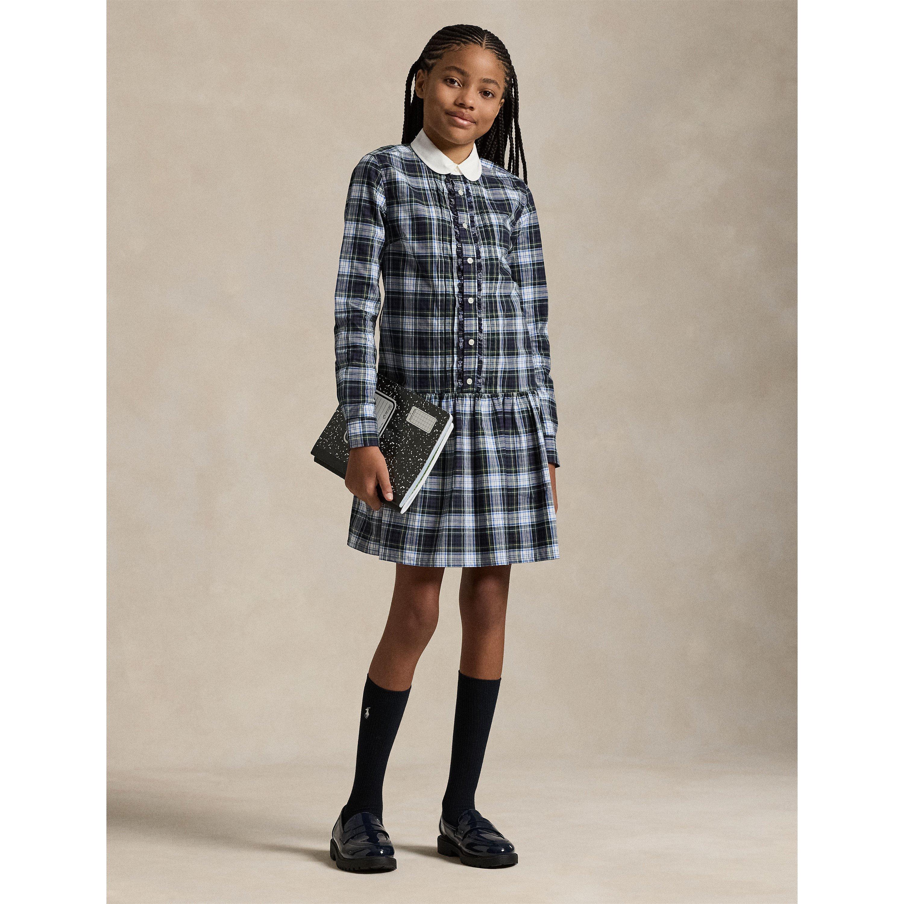 Navy Cream - Polo Ralph Lauren - Checked Dress Juniors - 5