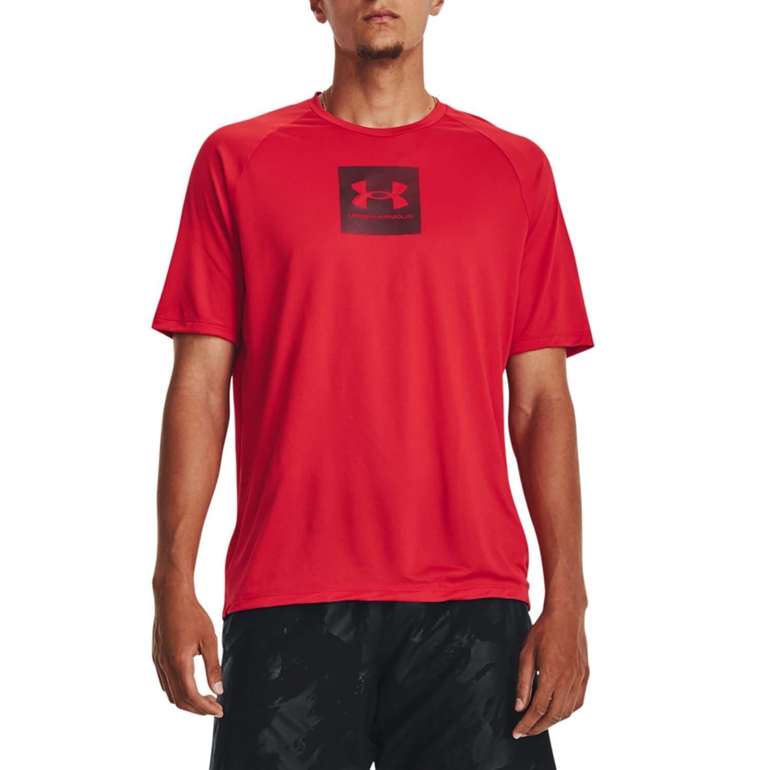 Red - Under Armour - Tech Print Fill Short Sleeve T-Shirt - 1