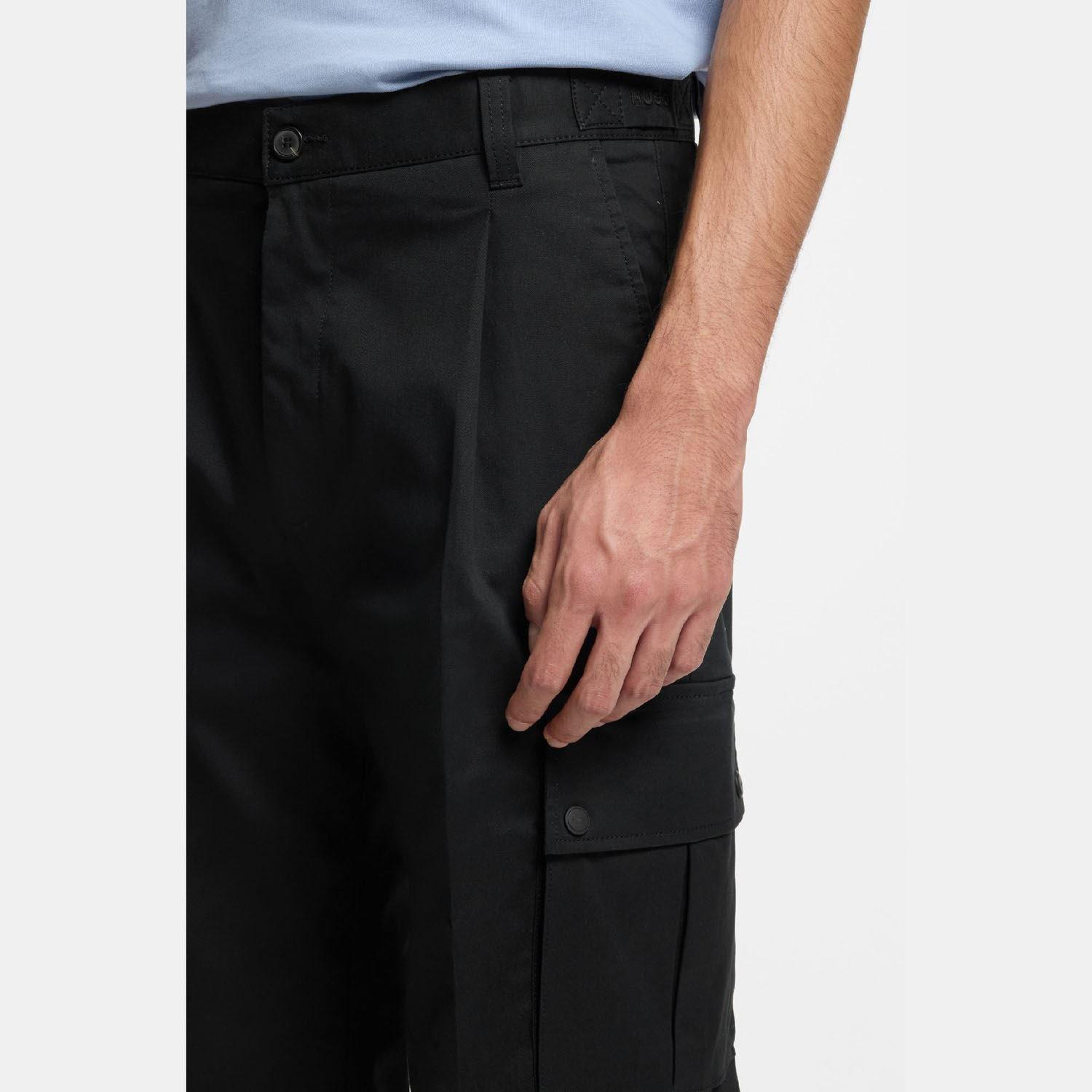 Black - Hugo - Craysen261 Relaxed Fit Trousers - 3