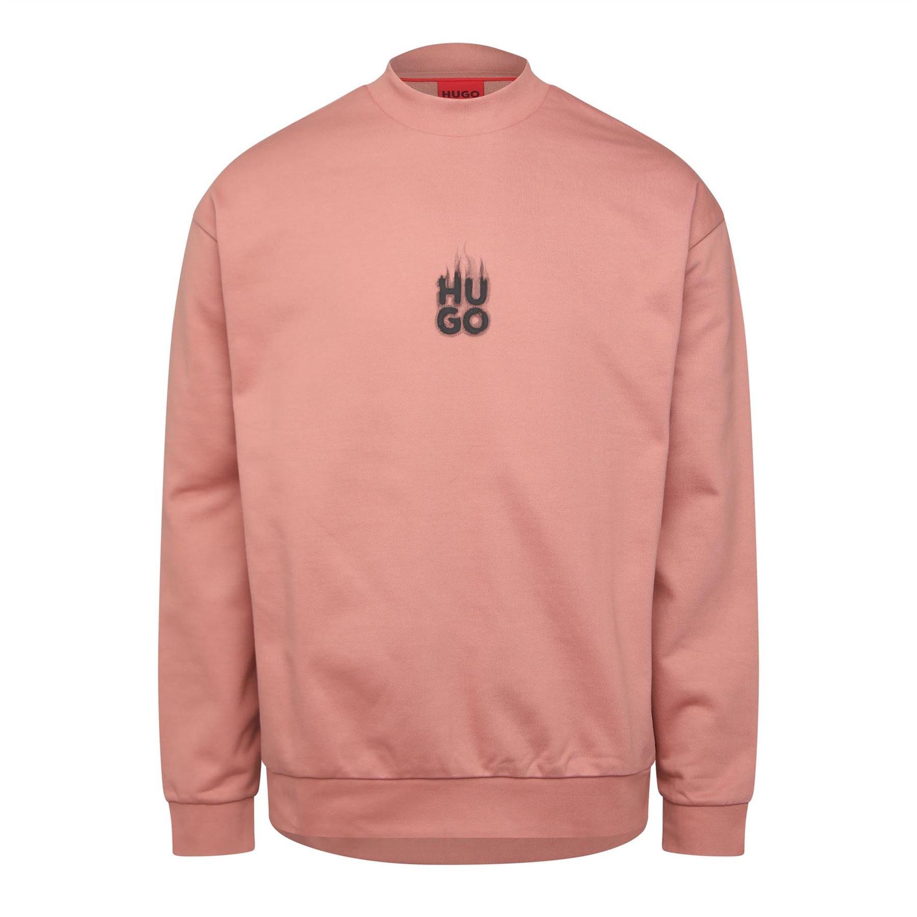 Pink - Hugo - Durungu Smoke Logo Crewneck Sweatshirt - 1