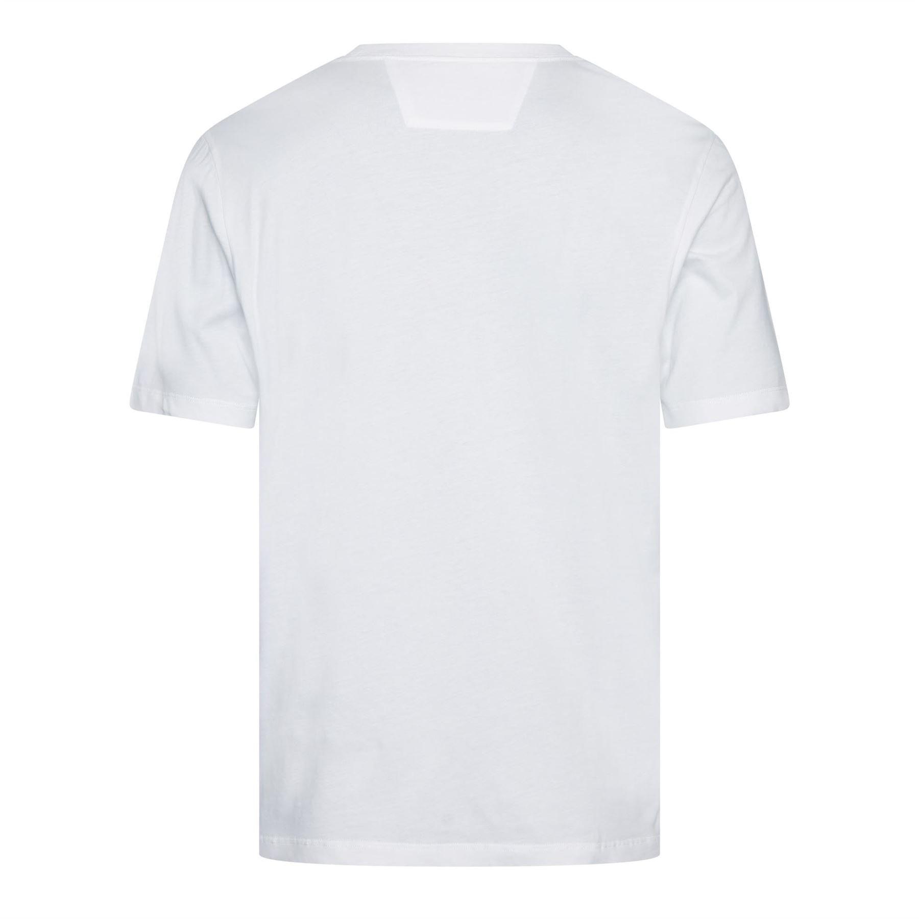White - CP Company - 30/1 Jersey Vertical Logo T-Shirt - 2
