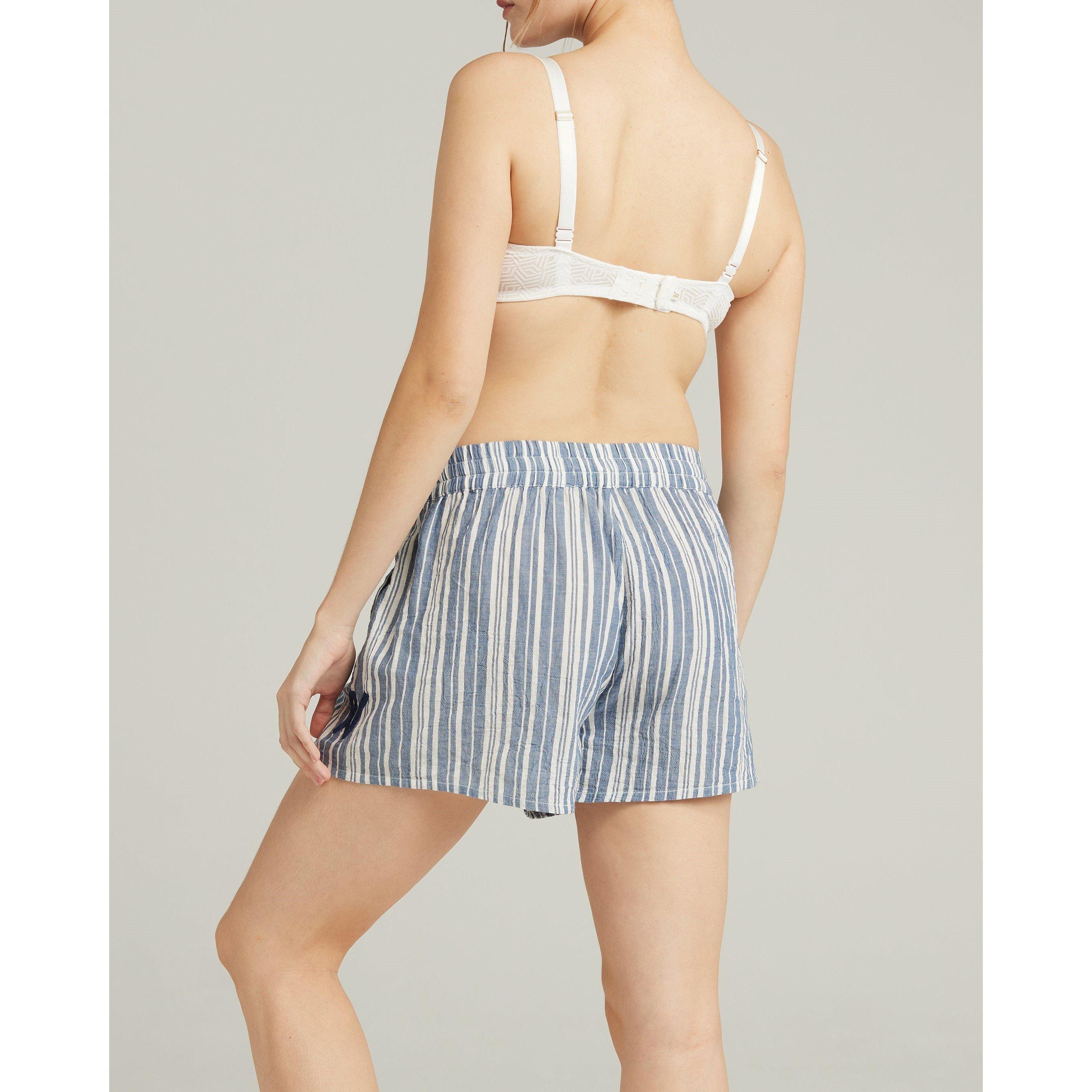 White/Navy - Nudea - CLASSIC BOXER ORGANIC COTTON GAUZE - 3