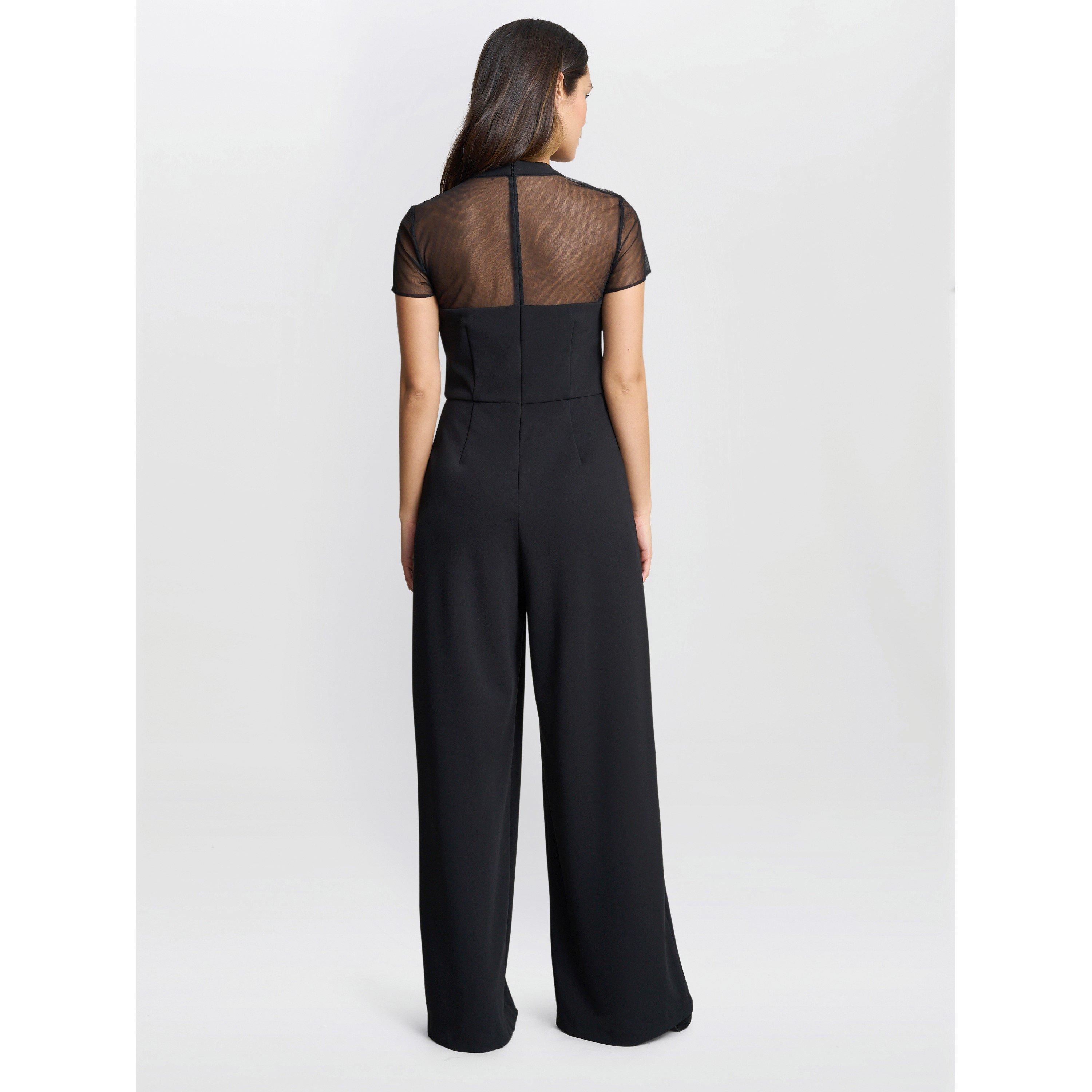 Black - Gina Bacconi - CHARLENE BLACK STRUCTURED JUMPSUIT - 3