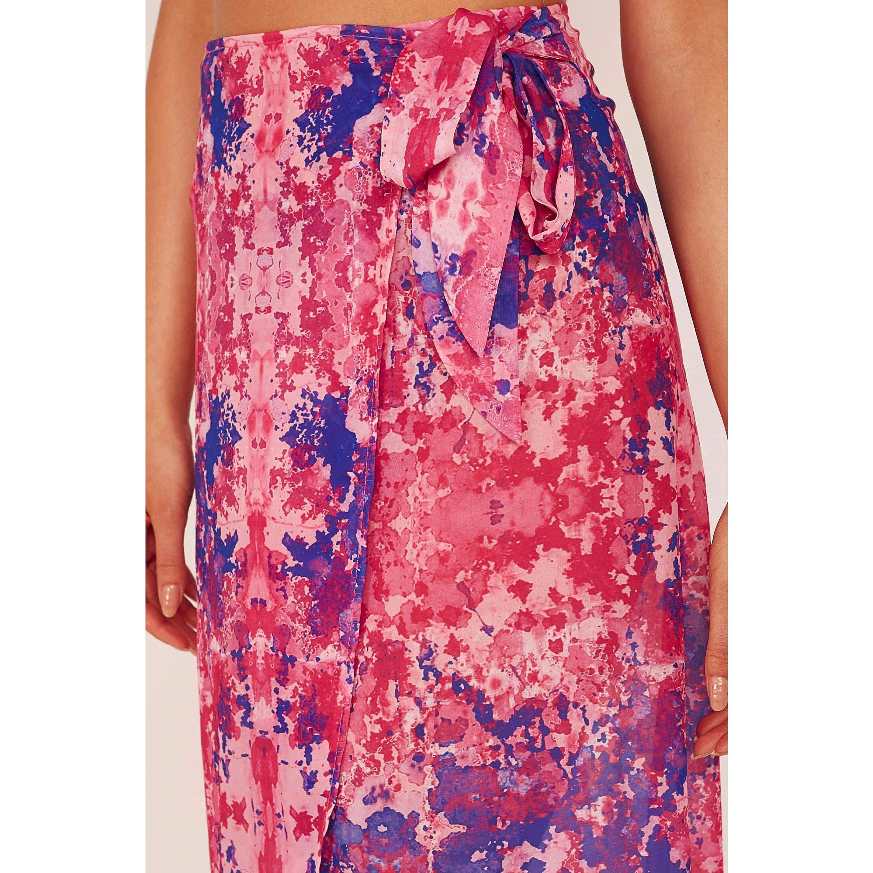 Pink - Wolf and Whistle - Neon Tie Dye Sarong - 1