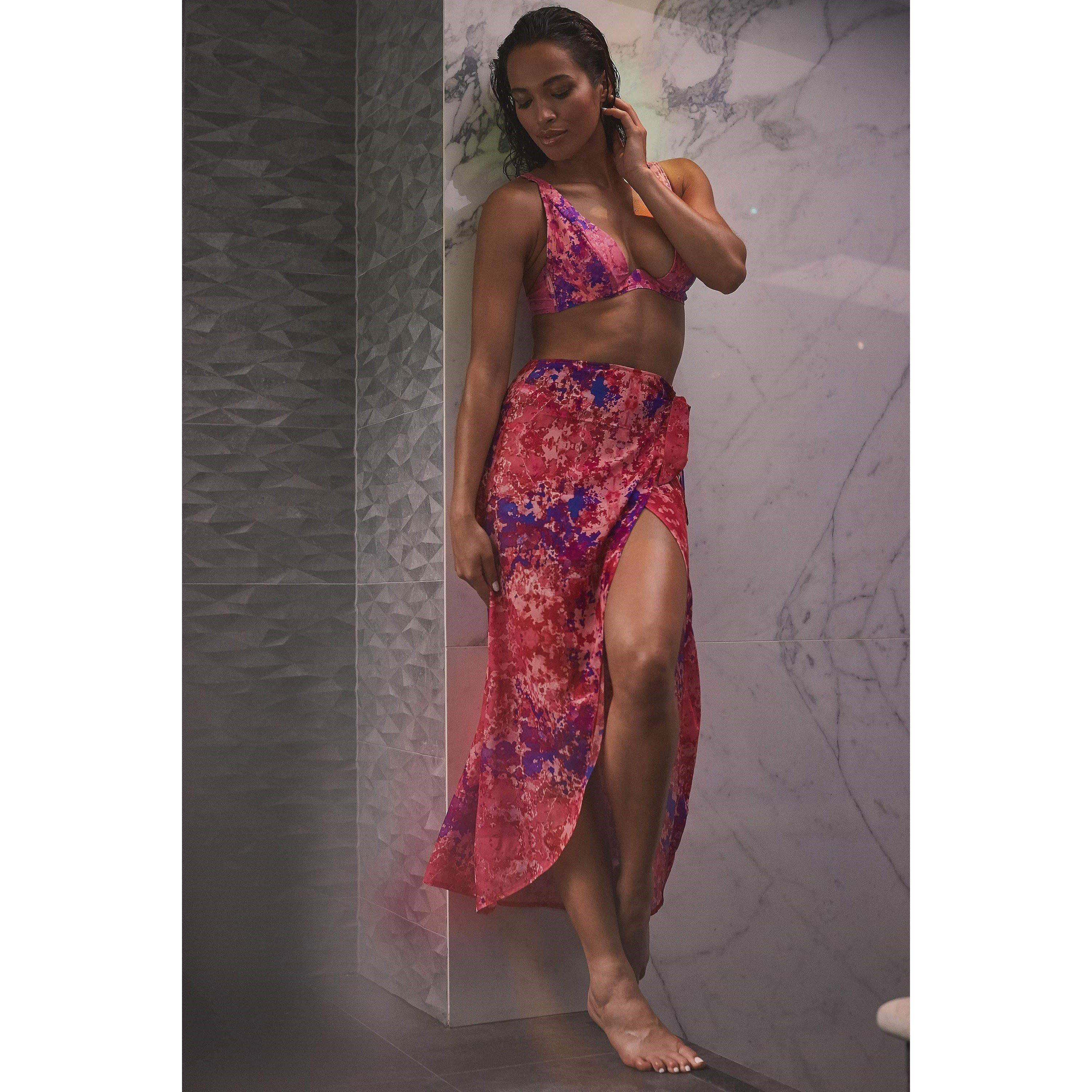 Pink - Wolf and Whistle - Neon Tie Dye Sarong - 2