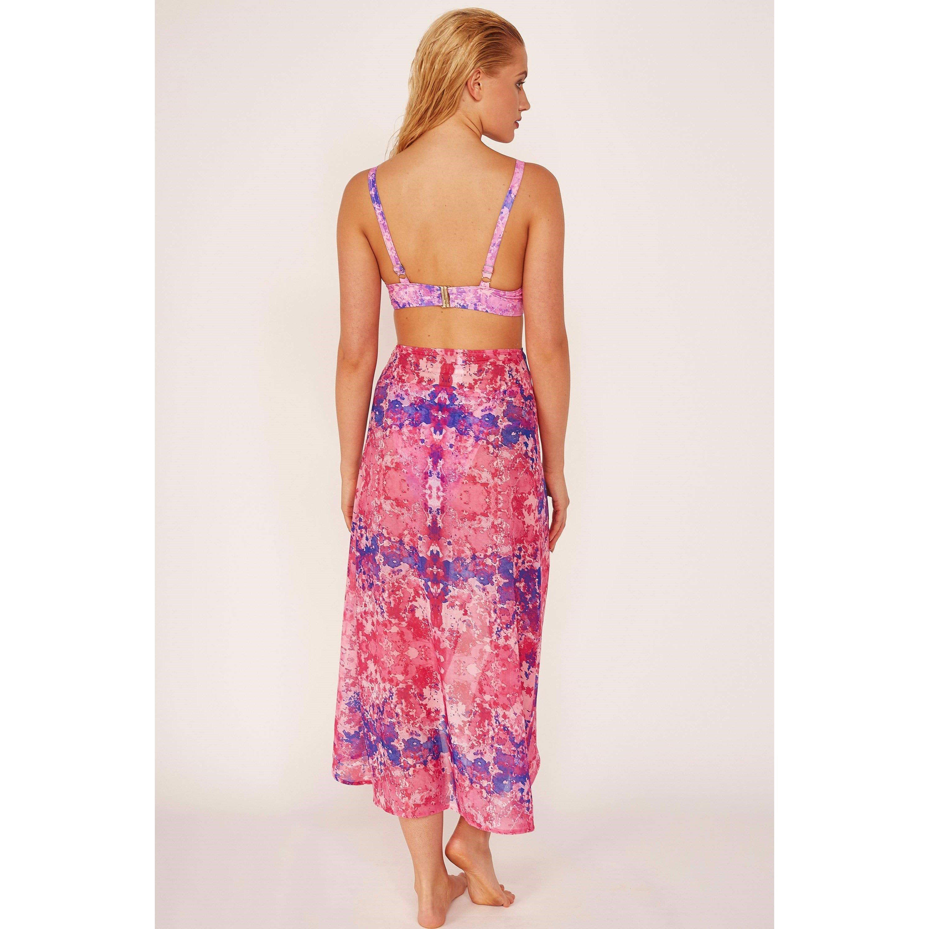 Pink - Wolf and Whistle - Neon Tie Dye Sarong - 3
