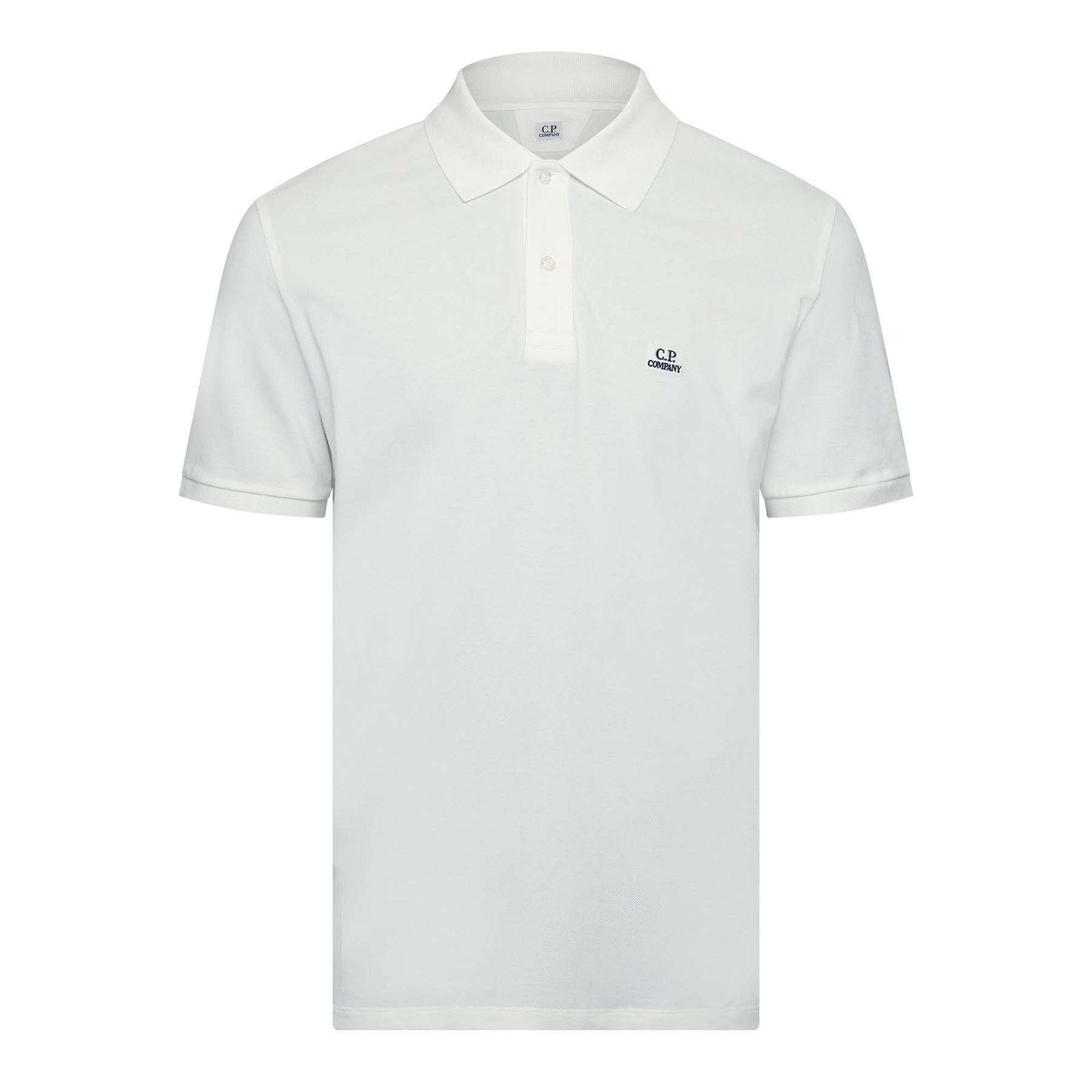 White - CP Company - Stretch Piquet Polo Shirt - 1