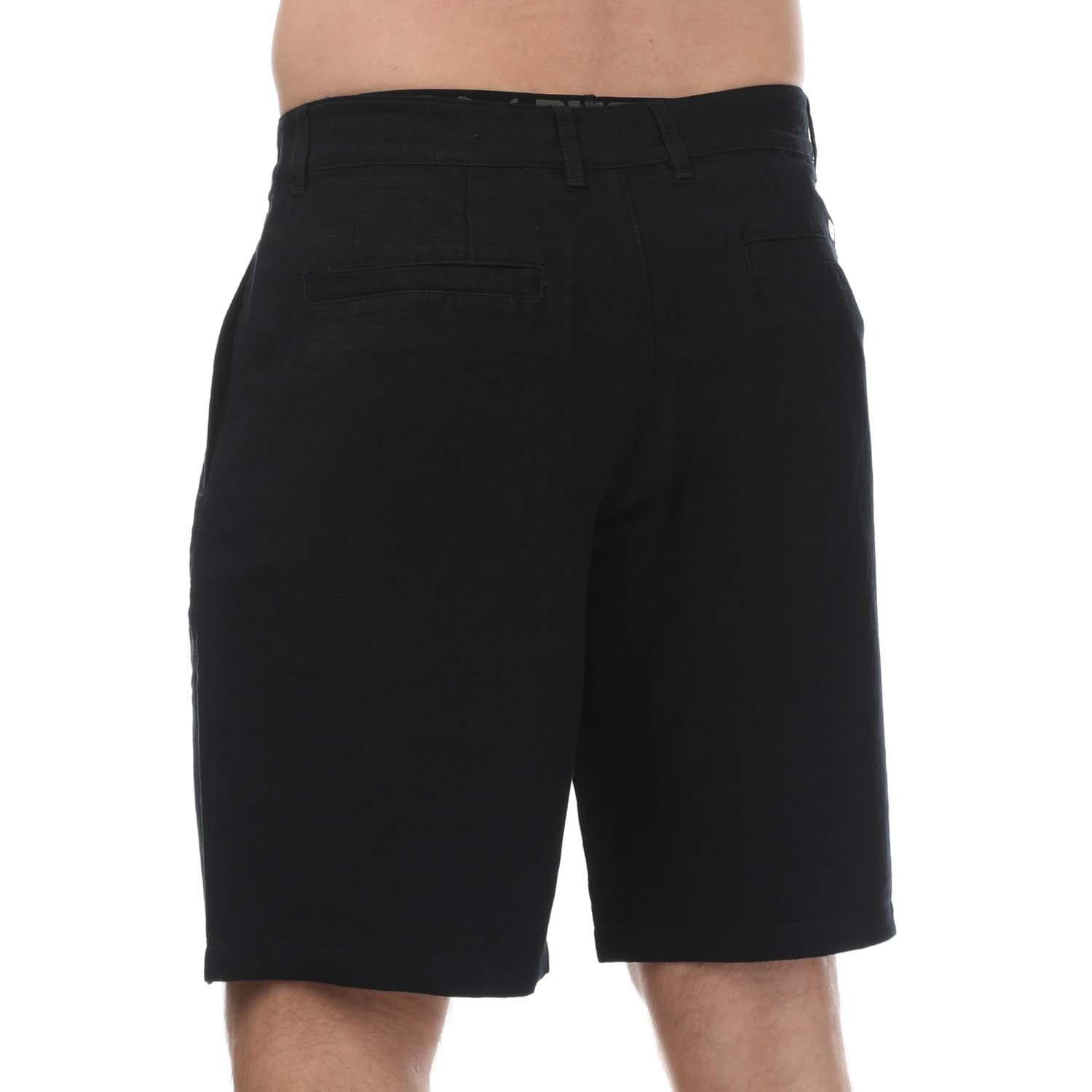 Navy - Armani Exchange - Linen Rayon Twill Shorts - 2