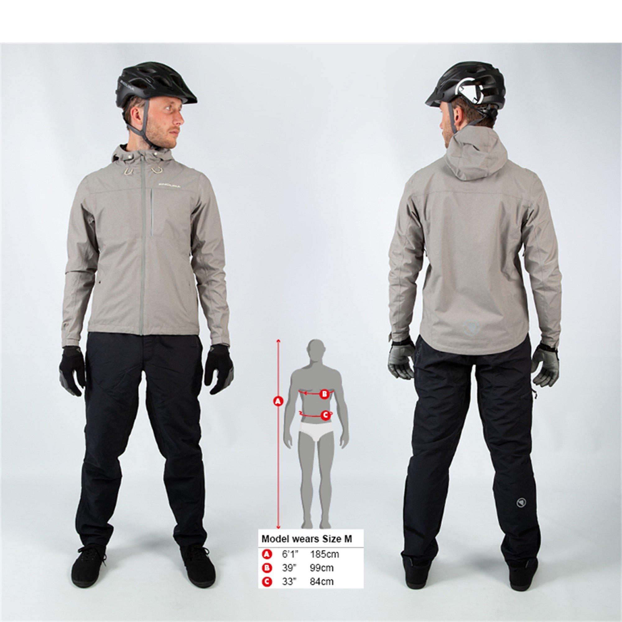 Crna - Endura - Hummvee Waterproof Hooded Long Sleeve Performance Cycling Jacket - 3