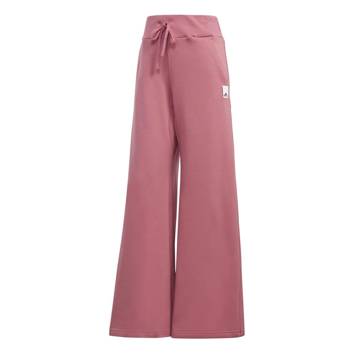Pink - adidas - Lounge Fleece Wide Joggers - 1