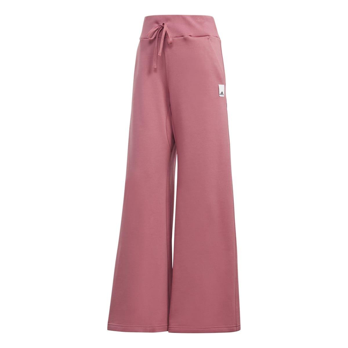 Pink - adidas - Lounge Fleece Wide Joggers - 2