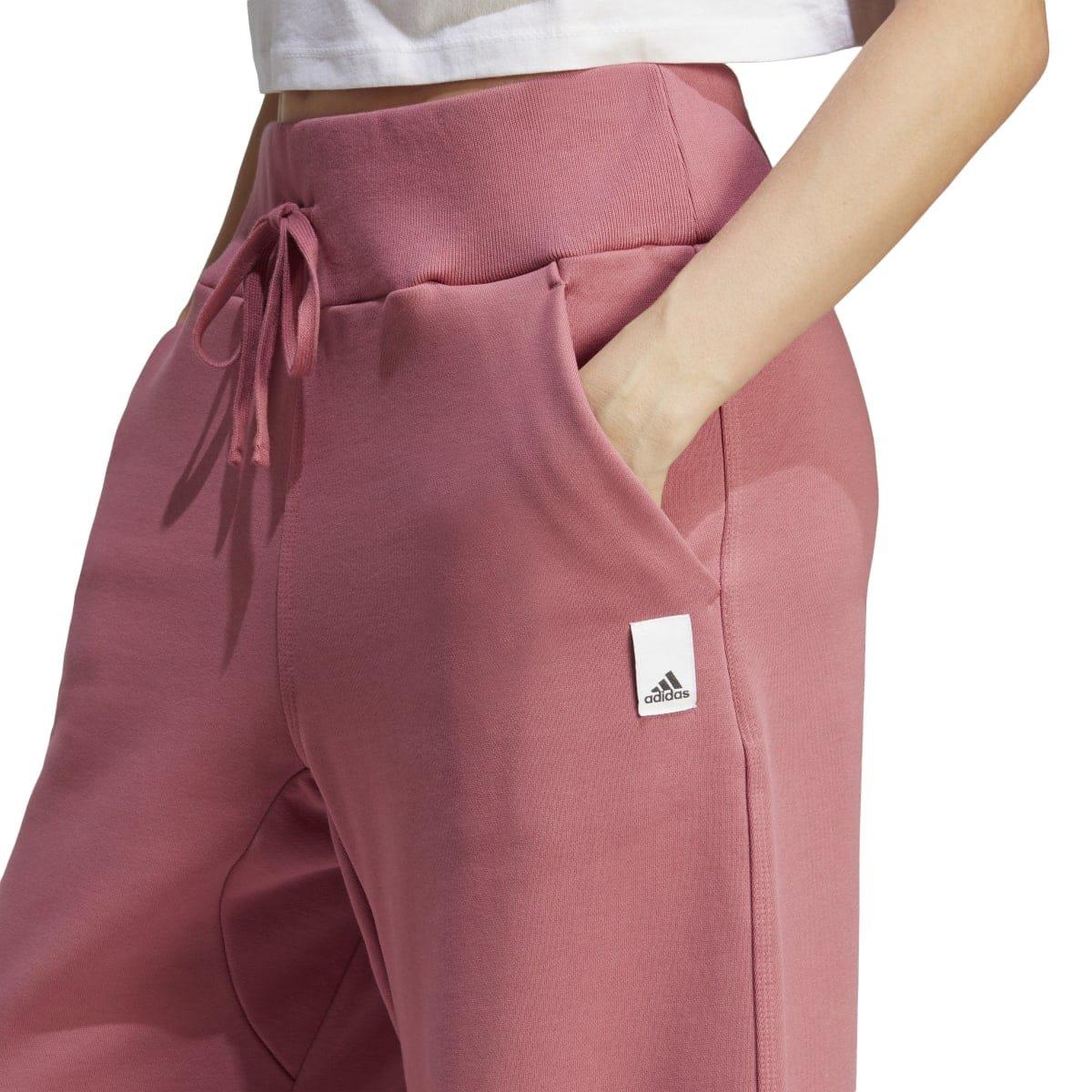 Pink - adidas - Lounge Fleece Wide Joggers - 6