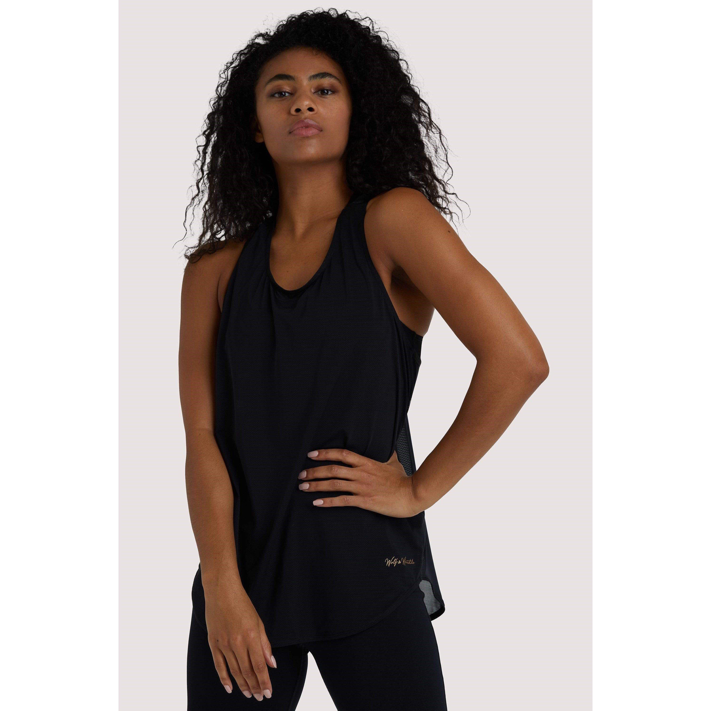 Black - Wolf and Whistle - Black Jersey Vest - 1
