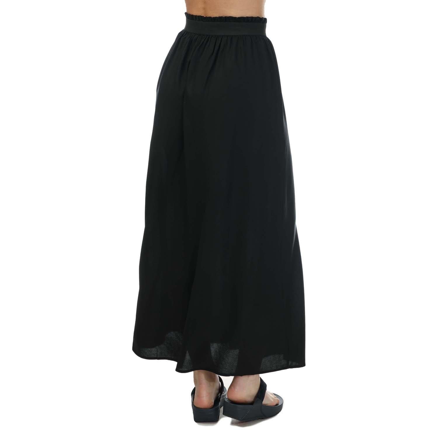 Black - Only - Paperbag Maxi Skirt - 2