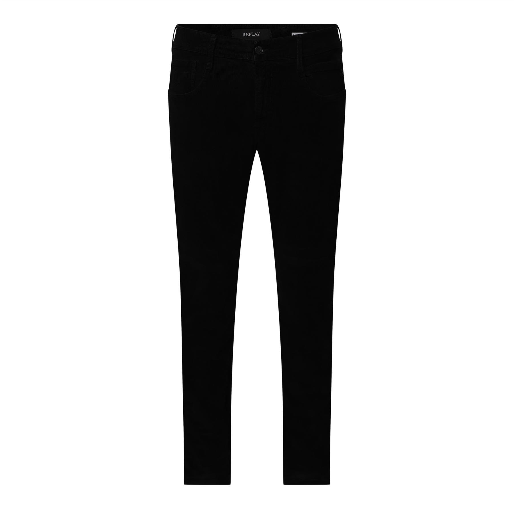 Replay Anbass Slim-Fit Jeans - Black - Size 32R